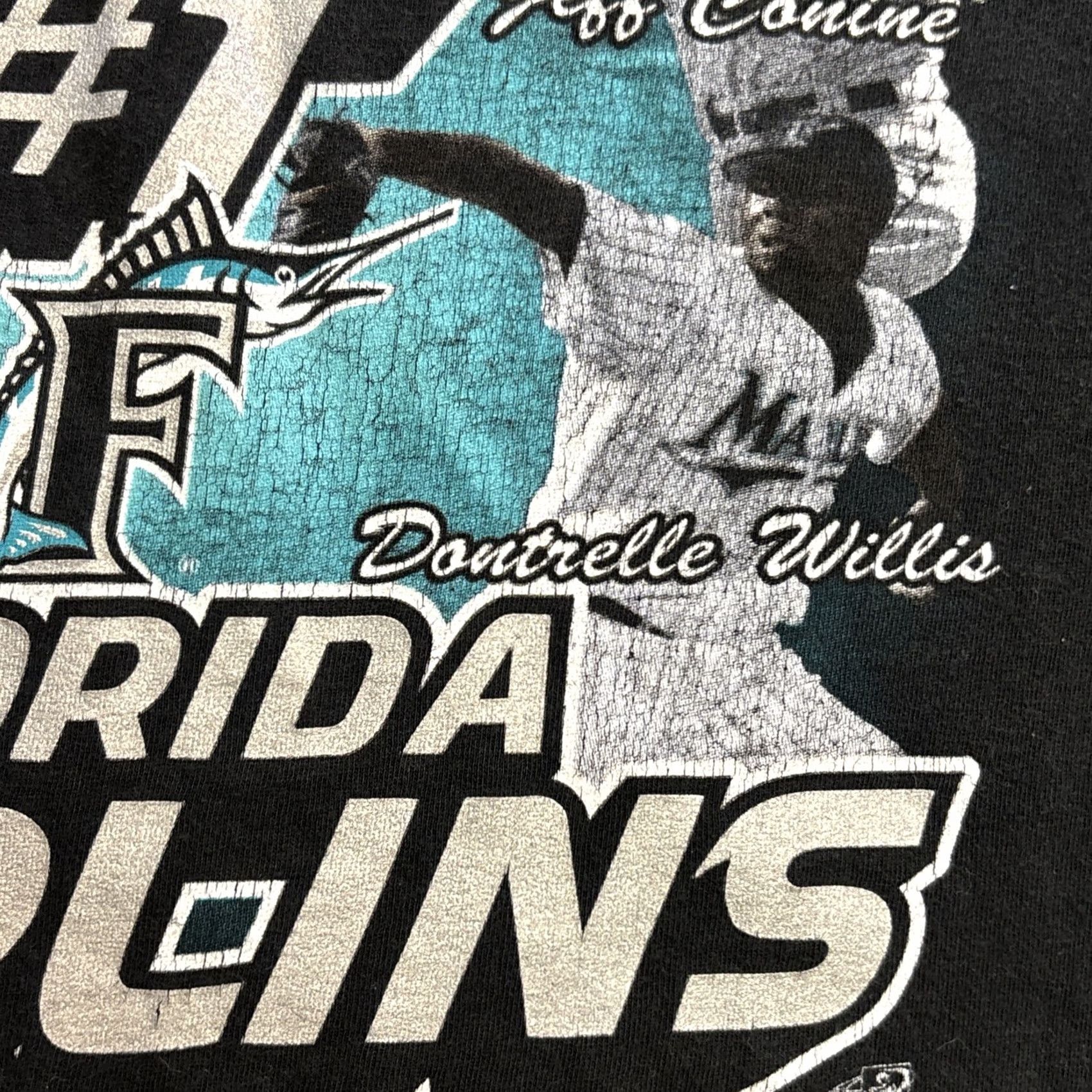 MLB VINTAGE Florida Marlins T Shirt 2003 L MLB Baseball Black Mens Size US L / EU 52-54 / 3 - 7 Thumbnail