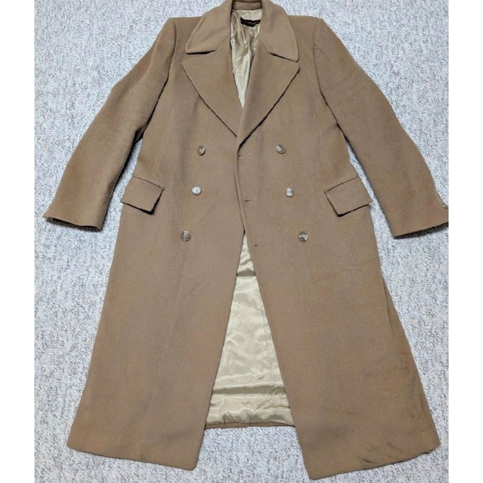 Pierre Cardin VINTAGE Pierre Cardin Overcoat Coat Mens Camel Wool 40 1960s 1970s USA Size US M / EU 48-50 / 2 - 4 Thumbnail