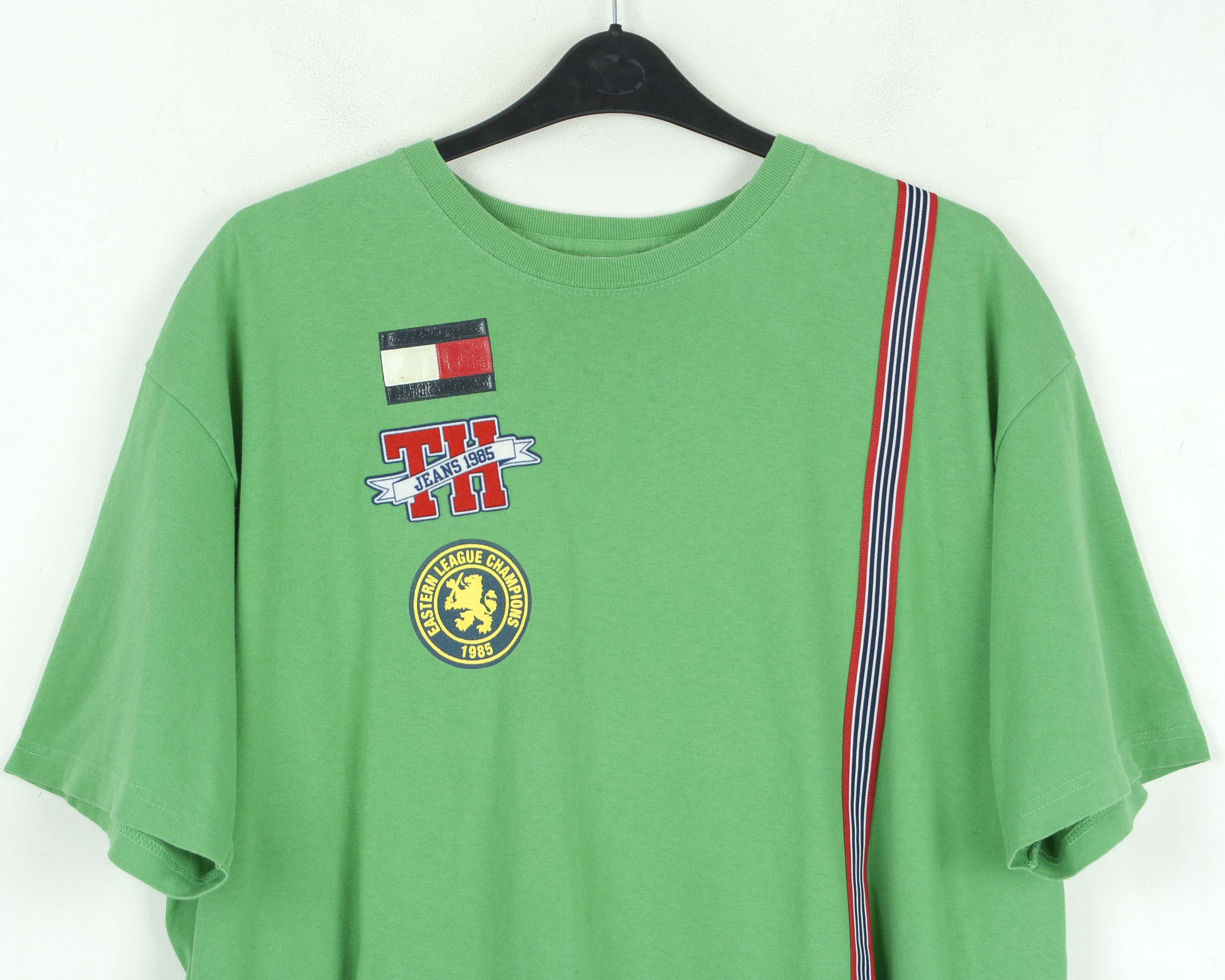 Tommy Hilfiger × Vintage TOMMY HILFIGER JEANS Shirt XL Short Sleeve Print Crew Neck Size US XL / EU 56 / 4 - 7 Thumbnail