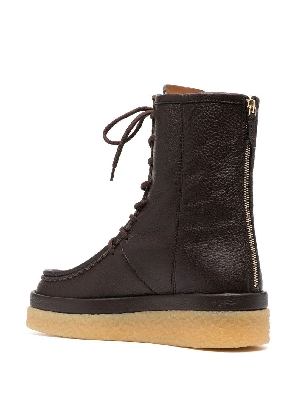 Chloe o1y0825 Leather Ankle Boots in Dark Brown Size US 10 / IT 40 - 3 Thumbnail