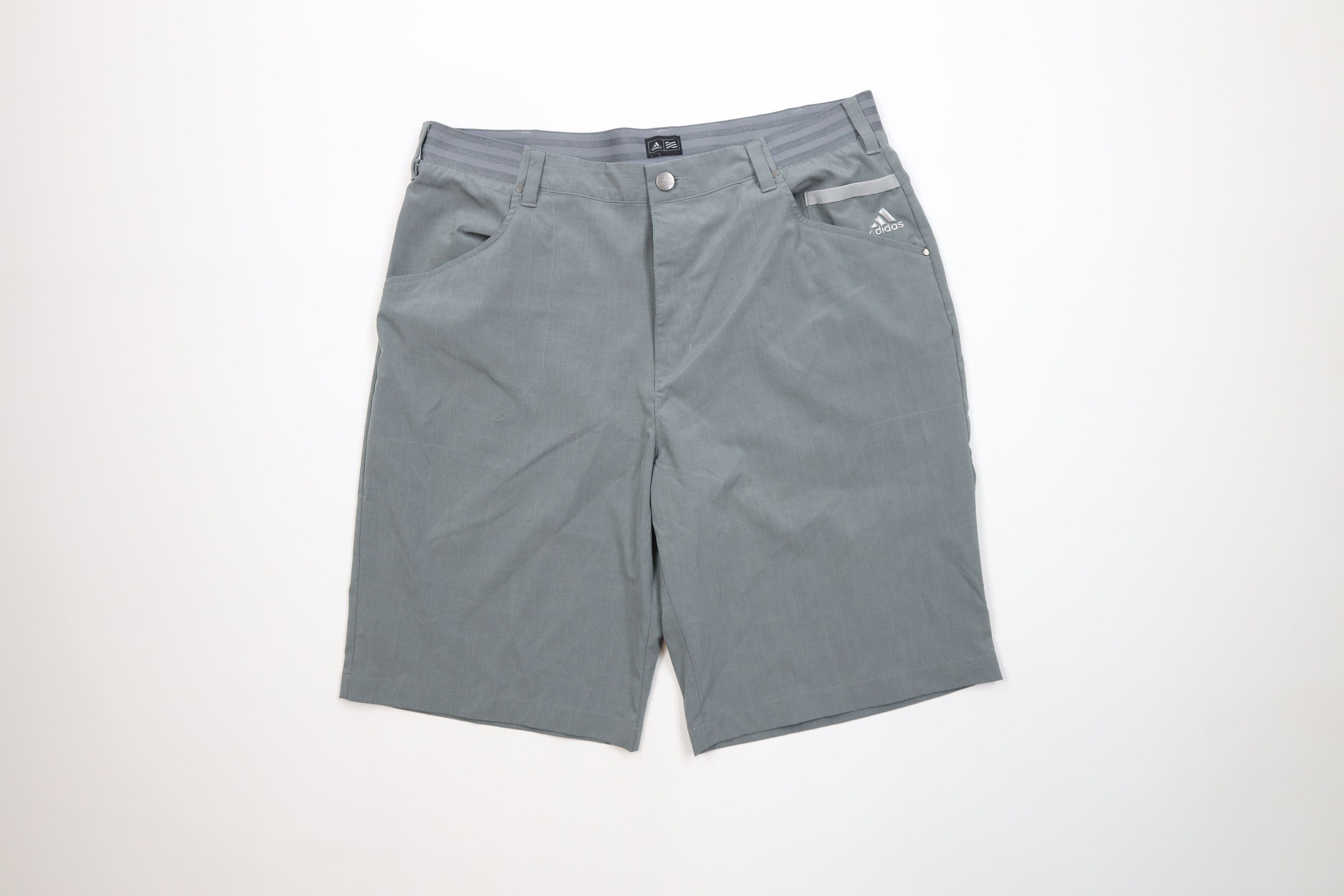 Adidas Adidas Golf Striped Stretching Golfing Chino Shorts Gray Size US 35 - 1 Thumbnail