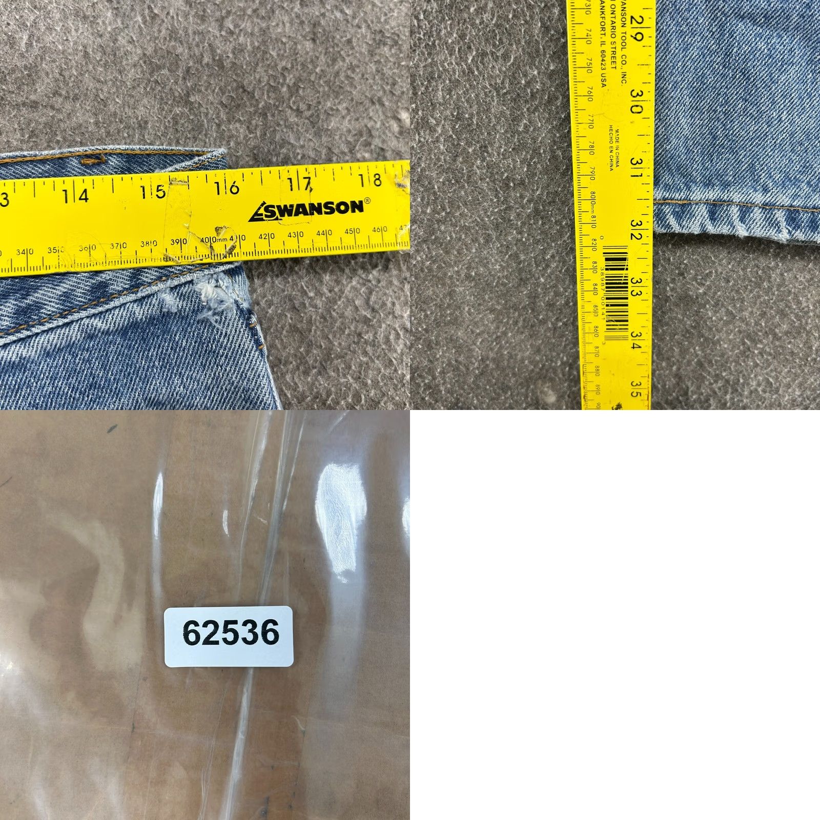Levi's VINTAGE Levi's 505 Jeans Mens 32x32 Blue Regular Fit Straight Leg Distressed Light Wash denim 100% Cotton 5-Pocket Belt Loops Mod ern Mens Size US 32 / EU 48 - 10 Thumbnail