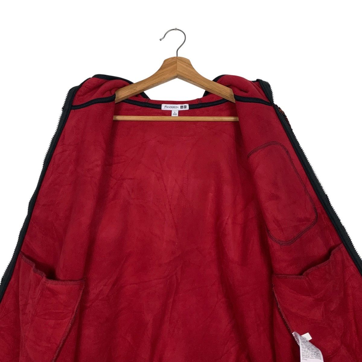 JW Anderson JW ANDERSON Red Tartan Hooded Fleece Jacket #2333-C104 Size US L / EU 52-54 / 3 - 13 Thumbnail