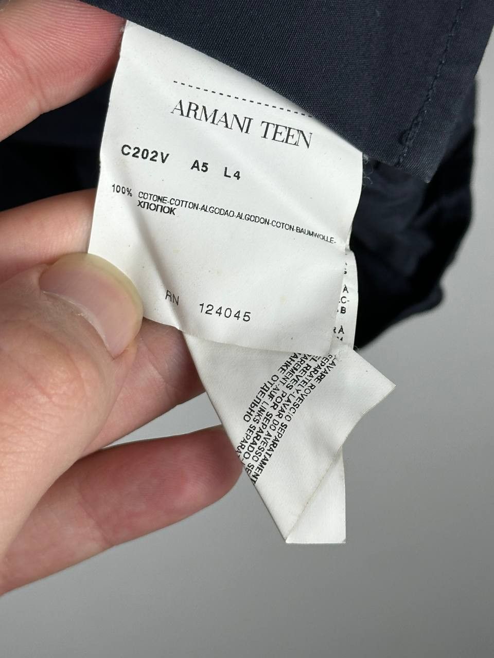 Armani Armani Vintage Navy Big Logo Shirt Size US S / EU 44-46 / 1 - 7 Thumbnail