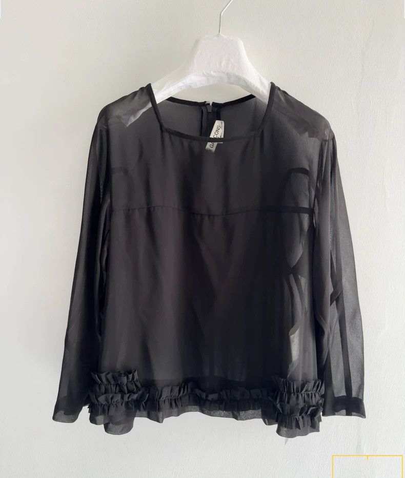 Comme des Garcons Comme Des Garcons Square neck tulle see-through top Size S / US 4 / IT 40 - 1 Thumbnail