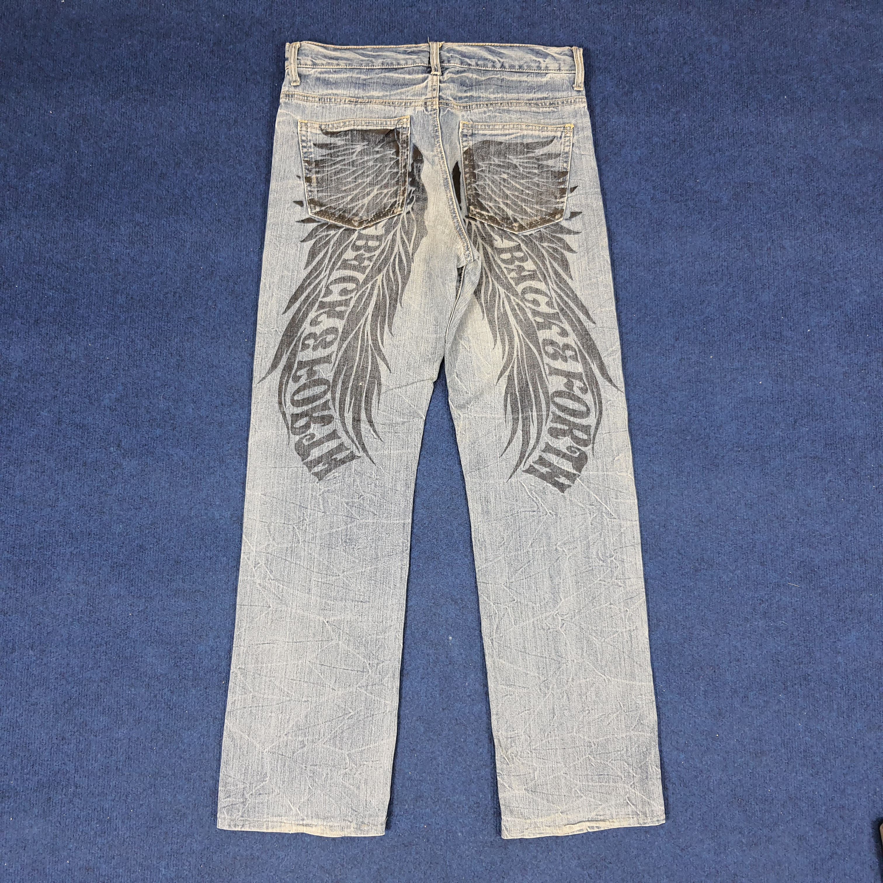 Japanese Brand × Vintage Vintage Back & Forth Wings Art Japanese Brand Jeans Size US 31 - 1 Thumbnail