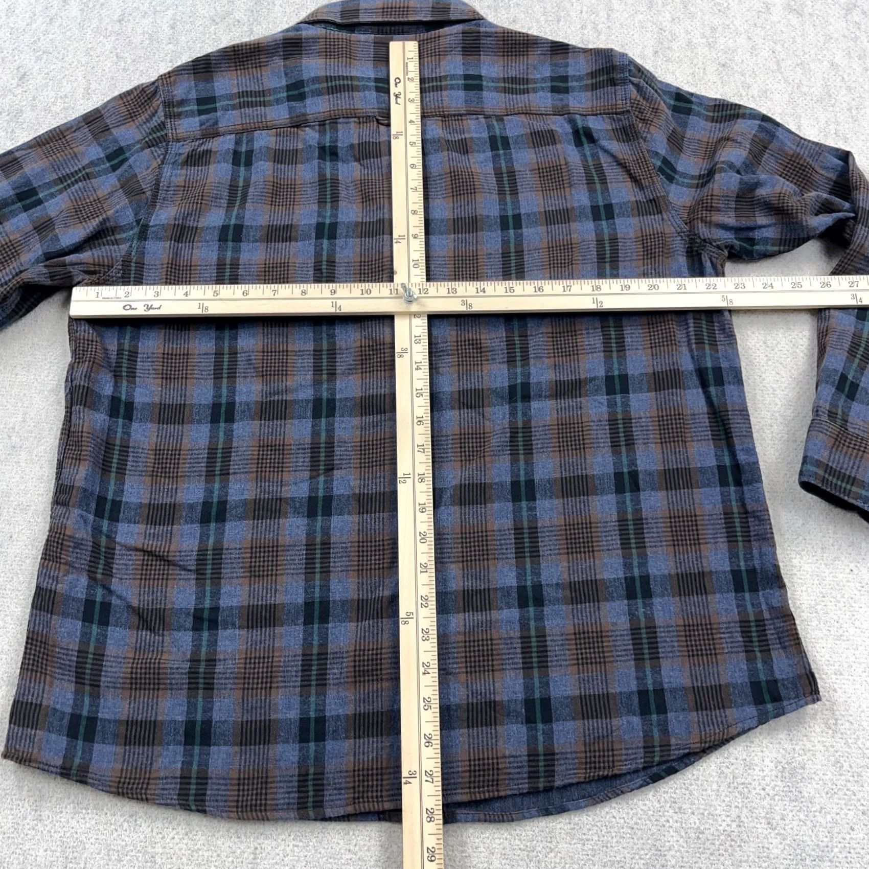 Carbon2Cobalt Carbon 2 Cobalt Shirt Men Large Blue Plaid Button Up Cotton Dress Casual Camp Size US L / EU 52-54 / 3 - 5 Thumbnail
