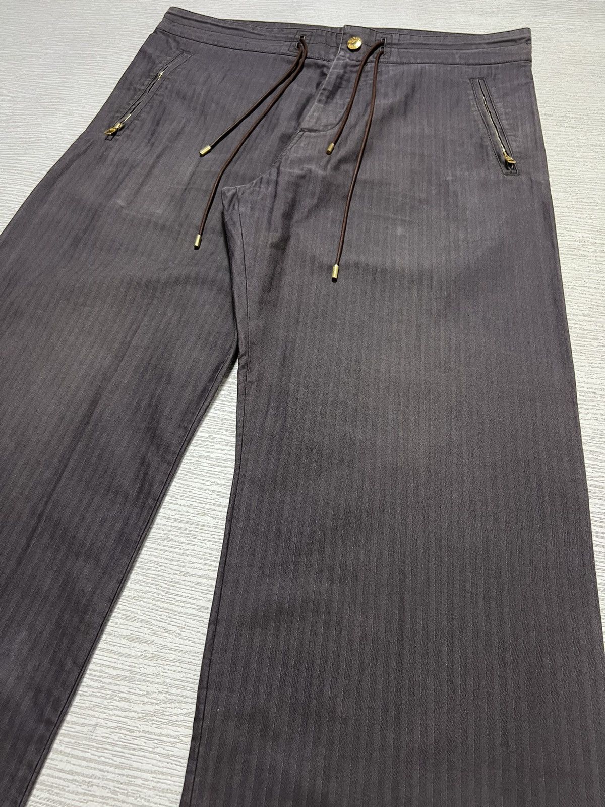 Louis Vuitton Louis Vuitton - Herringbone Stripe Wide Leg Easy Pants Size US 36 / EU 52 - 9 Thumbnail