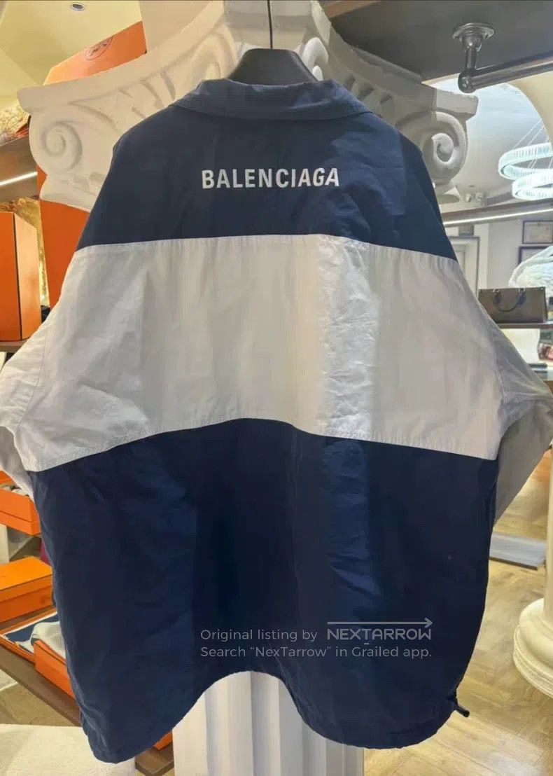 Balenciaga Balenciaga Blue and White Jacket Size US S / EU 44-46 / 1 - 5 Thumbnail