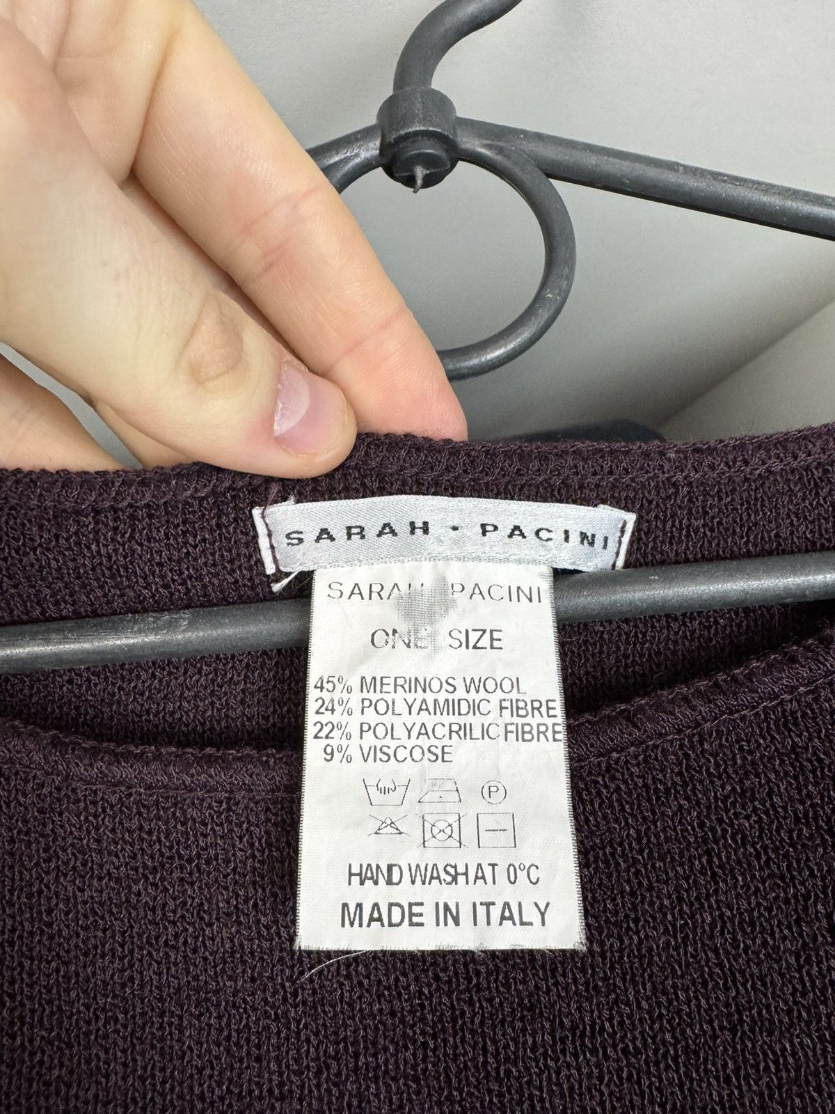 Sarah Pacini Sarah Pacini Italy Merino Wool Blend Striped Sweater Top OS Size ONE SIZE - 6 Thumbnail
