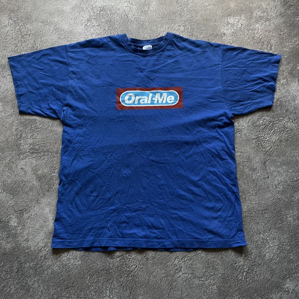 Vintage Vintage Y2K Oral-Me Logo Graphic Tee Blue Oversized Swag XXL Size US XXL / EU 58 / 5 - 2 Thumbnail
