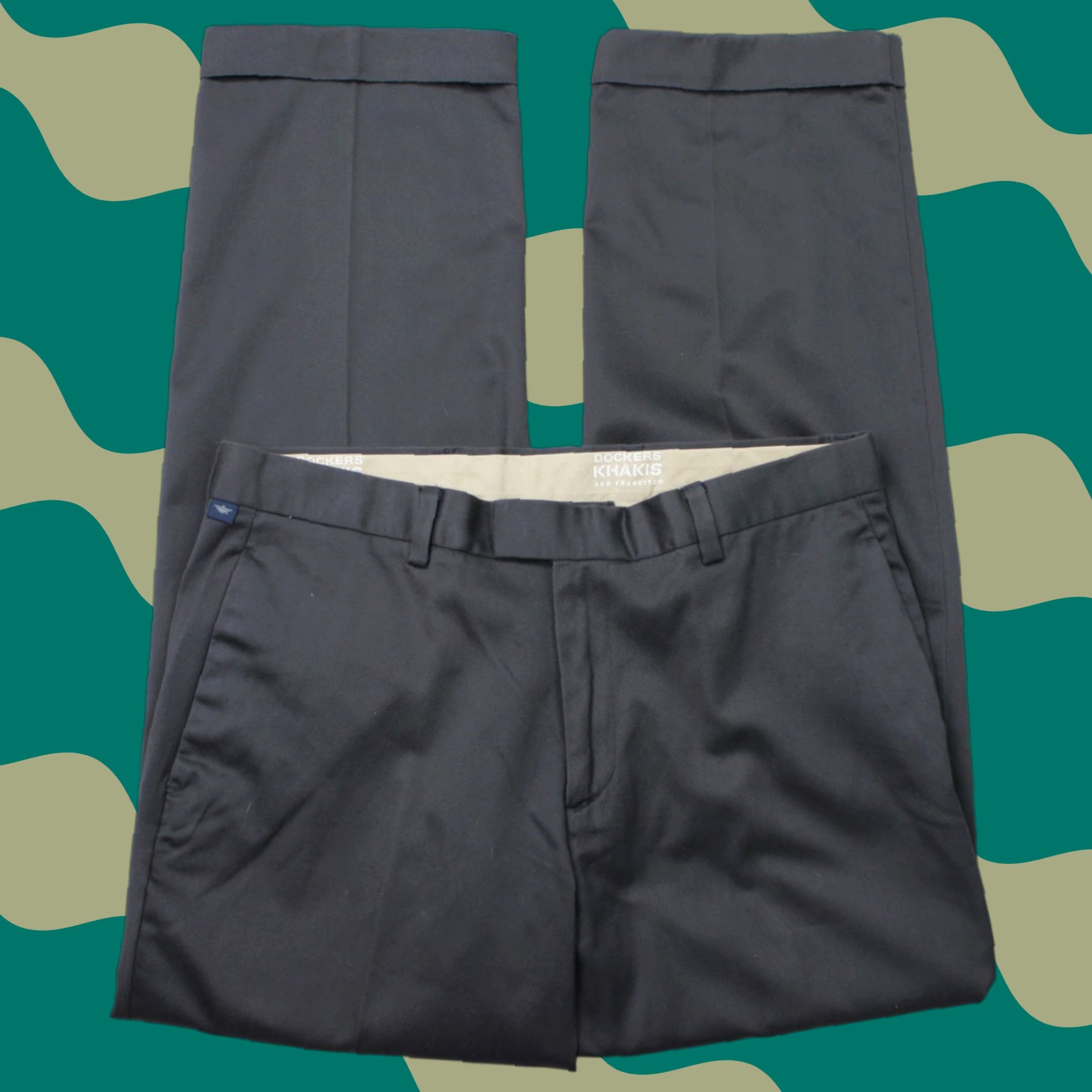 Dockers Dockers Pants Mens 34x32 Brown Flat Front Chino NWT Vintage No Wrinkles Cuffed Stretch Pockets Logo Dockers Signature Khaki Size US 34 / EU 50 - 1 Thumbnail