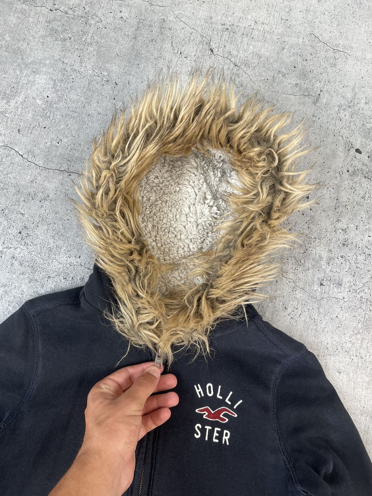 Hollister Y2K HOLLISTER FUR ZIP HOODIE IFSIXWASNINE LGB STYLE Size S / US 4 / IT 40 - 4 Thumbnail