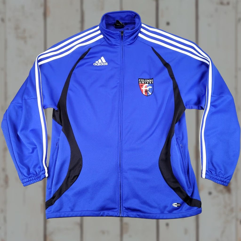 Adidas VINTAGE Adidas Columbia United FC Track Jacket Mens XL Soccer Full Zip ClimaCool Size US XL / EU 56 / 4 - 1 Thumbnail