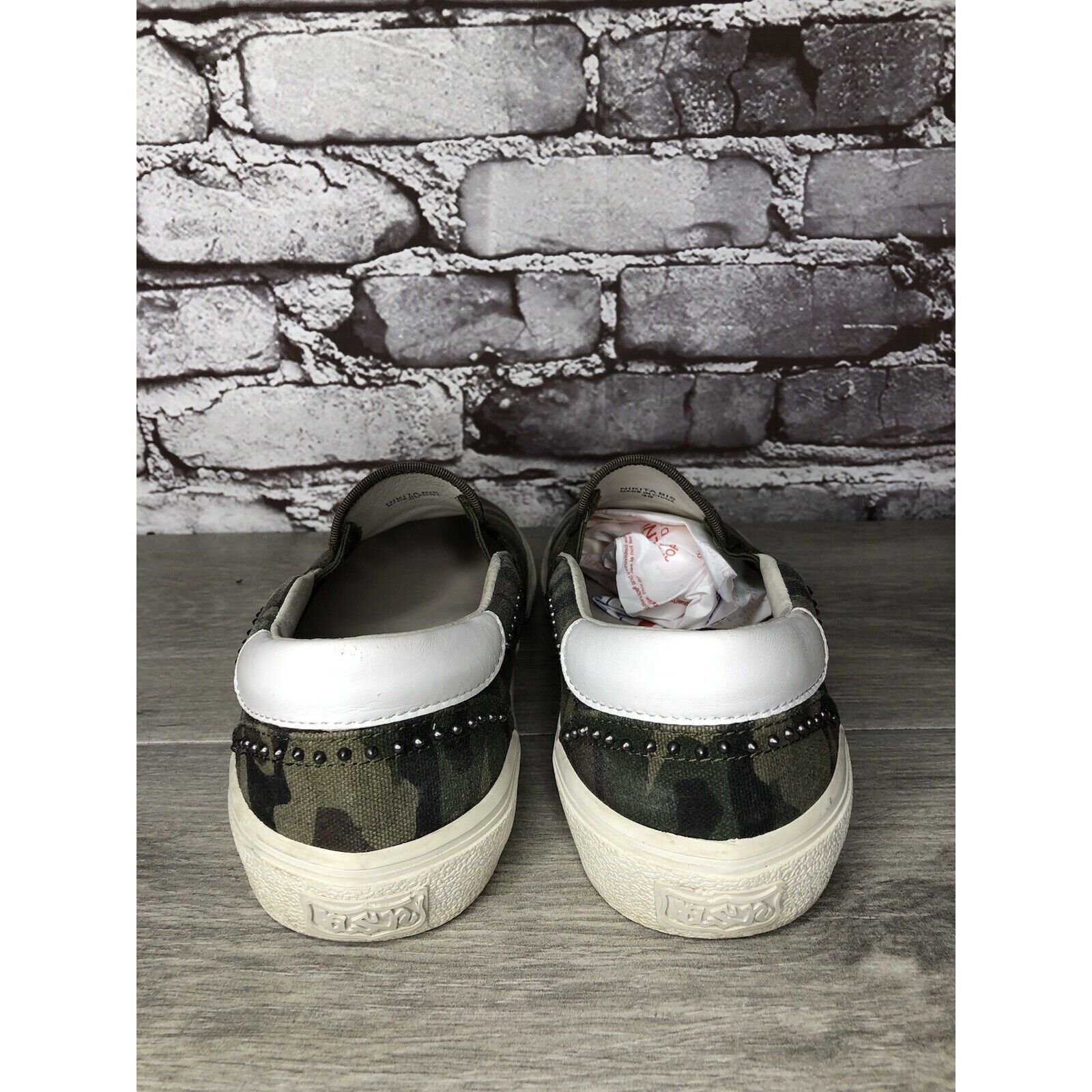 ASH Ash Nikita Camouflage Army Military Canvas Slip On Sneakers Size US 8.5 / IT 38.5 - 4 Thumbnail