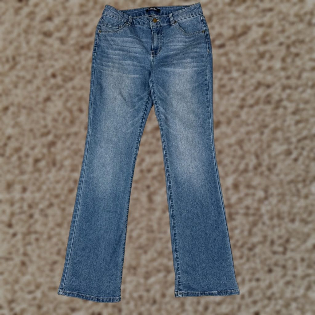 Vintage D. Jeans Women's Bootcut Jeans 10 Blue Denim Mid Rise Stretch Pockets American Classic Size 32" / US 10 / IT 46 - 1 Thumbnail