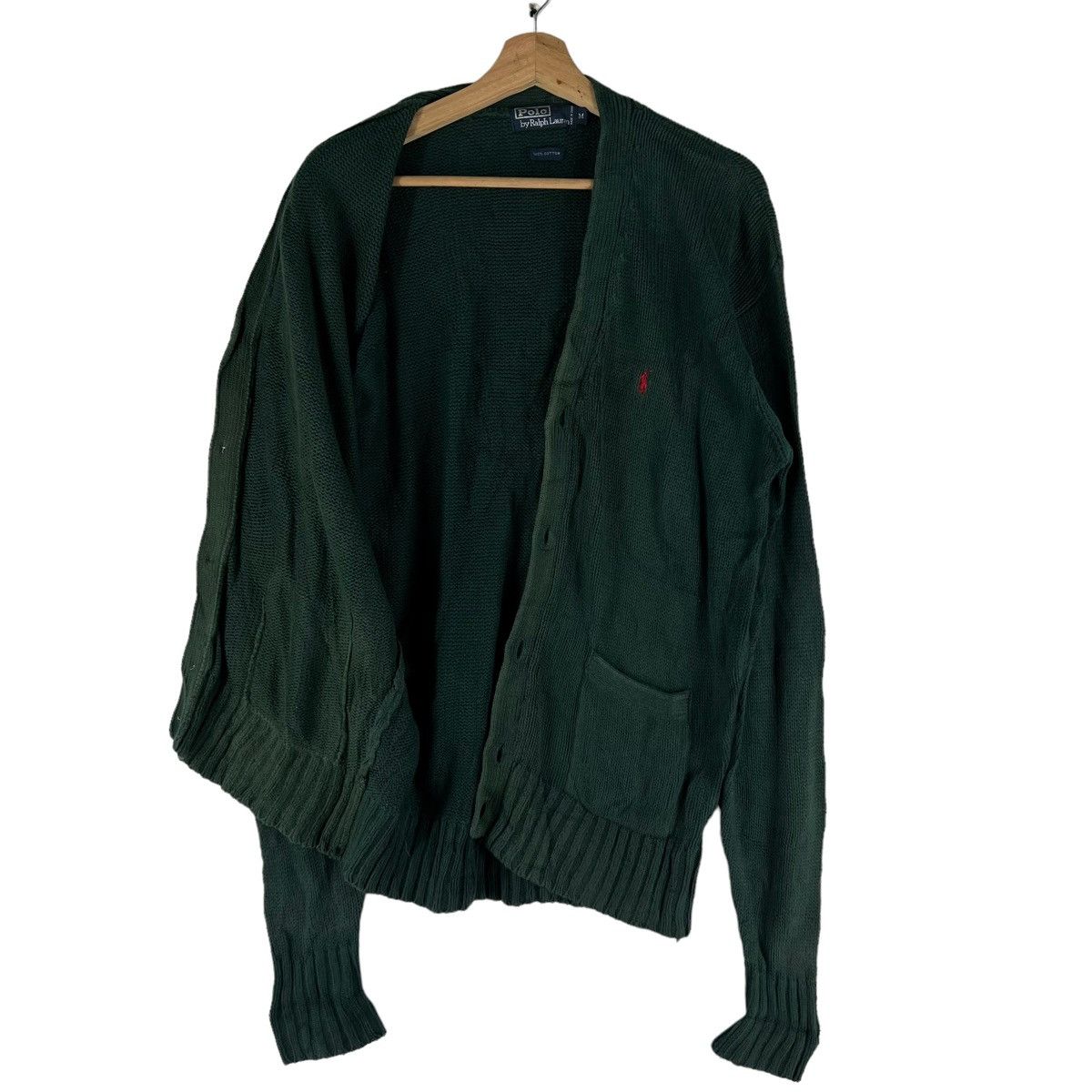 Polo Ralph Lauren 🔥VINTAGE KNIT CARDIGAN JACKET POLO RALPH LAUREN RICH GREEN Size US M / EU 48-50 / 2 - 6 Thumbnail
