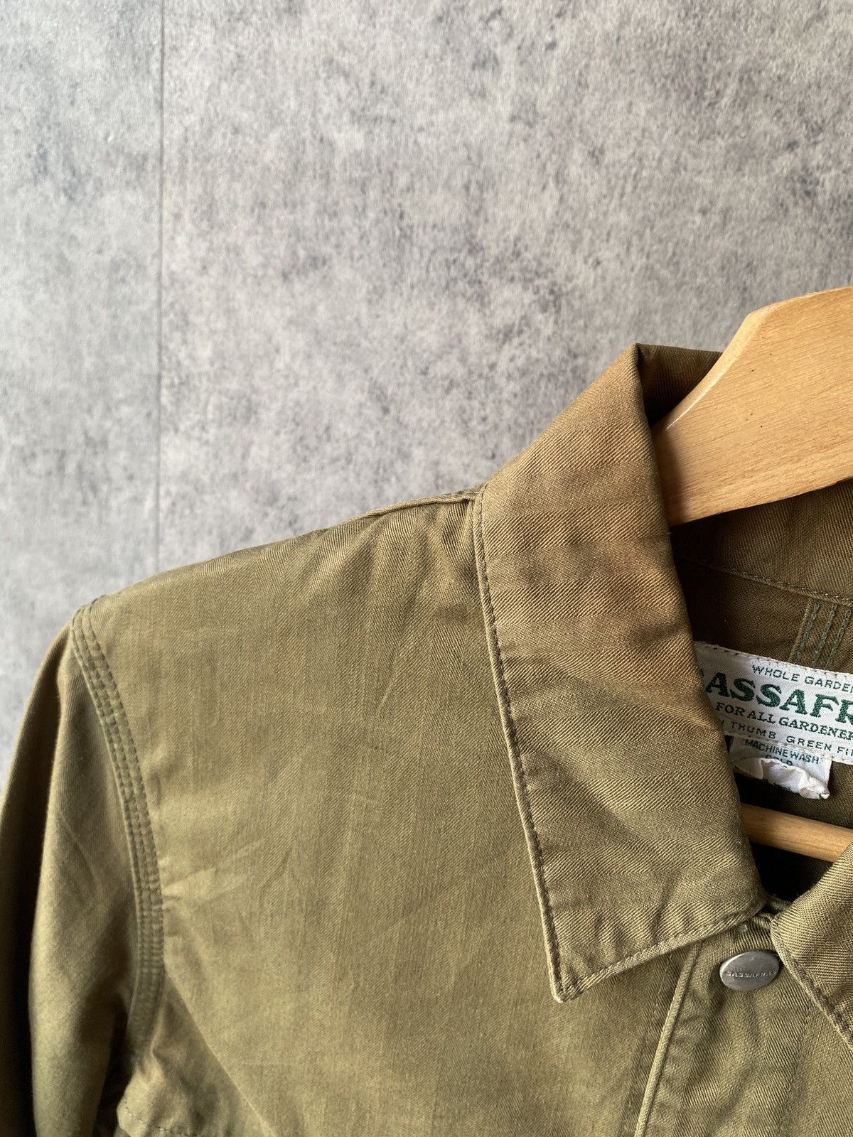 Sassafras Sassafras Japan Olive Green Sunfaded Button Jacket Size US M / EU 48-50 / 2 - 6 Thumbnail