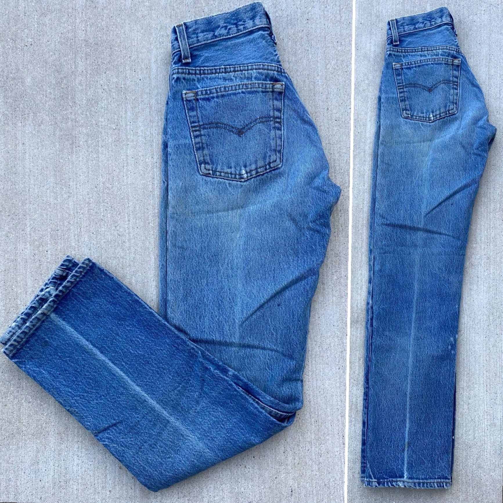 Levi's VINTAGE Levi’s 501 Jeans Worn Distressed USA Size W 28 L 34 Measure W 27 L 30.5 Levi's 501 Jeans Mens Denim Distressed USA Vintage 90s? Size US 28 / EU 44 - 3 Thumbnail