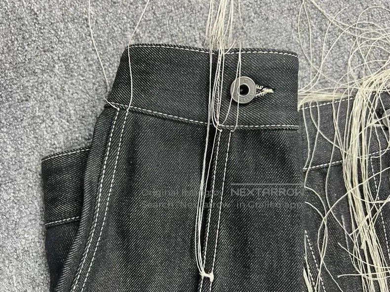 Valentino Valentino Denim jacket with fringed sleeves Size L / US 10 / IT 46 - 4 Thumbnail