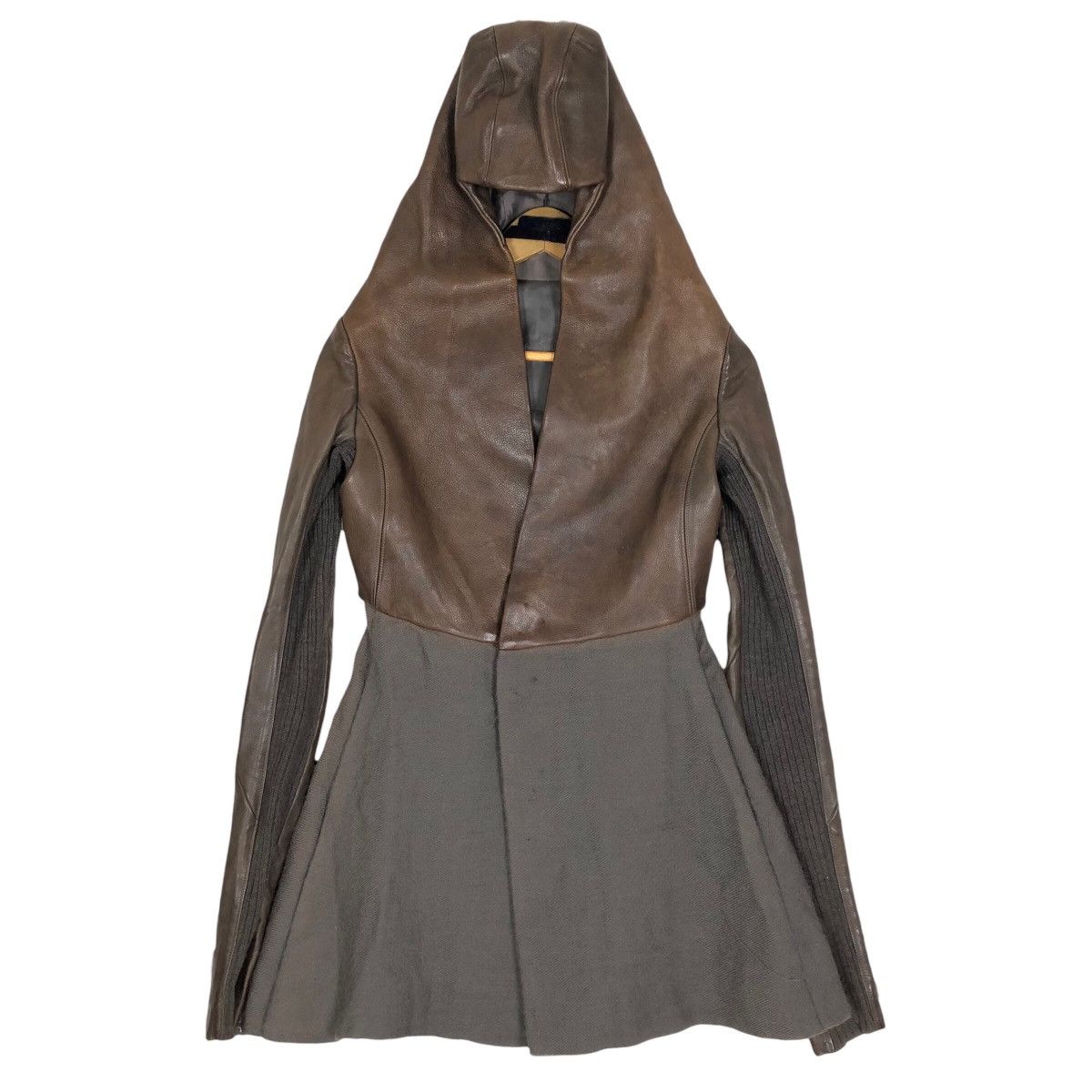 Rick Owens Rick Owens Fall 2010 R-t-W Assassin Hooded Leather Jacket Size XS / US 0-2 / IT 36-38 - 3 Thumbnail