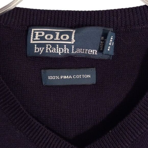 Polo Ralph Lauren Polo Ralph Lauren Mens Blue Sleeveless V-Neck Sweater Vest 1 Size US M / EU 48-50 / 2 - 2 Thumbnail