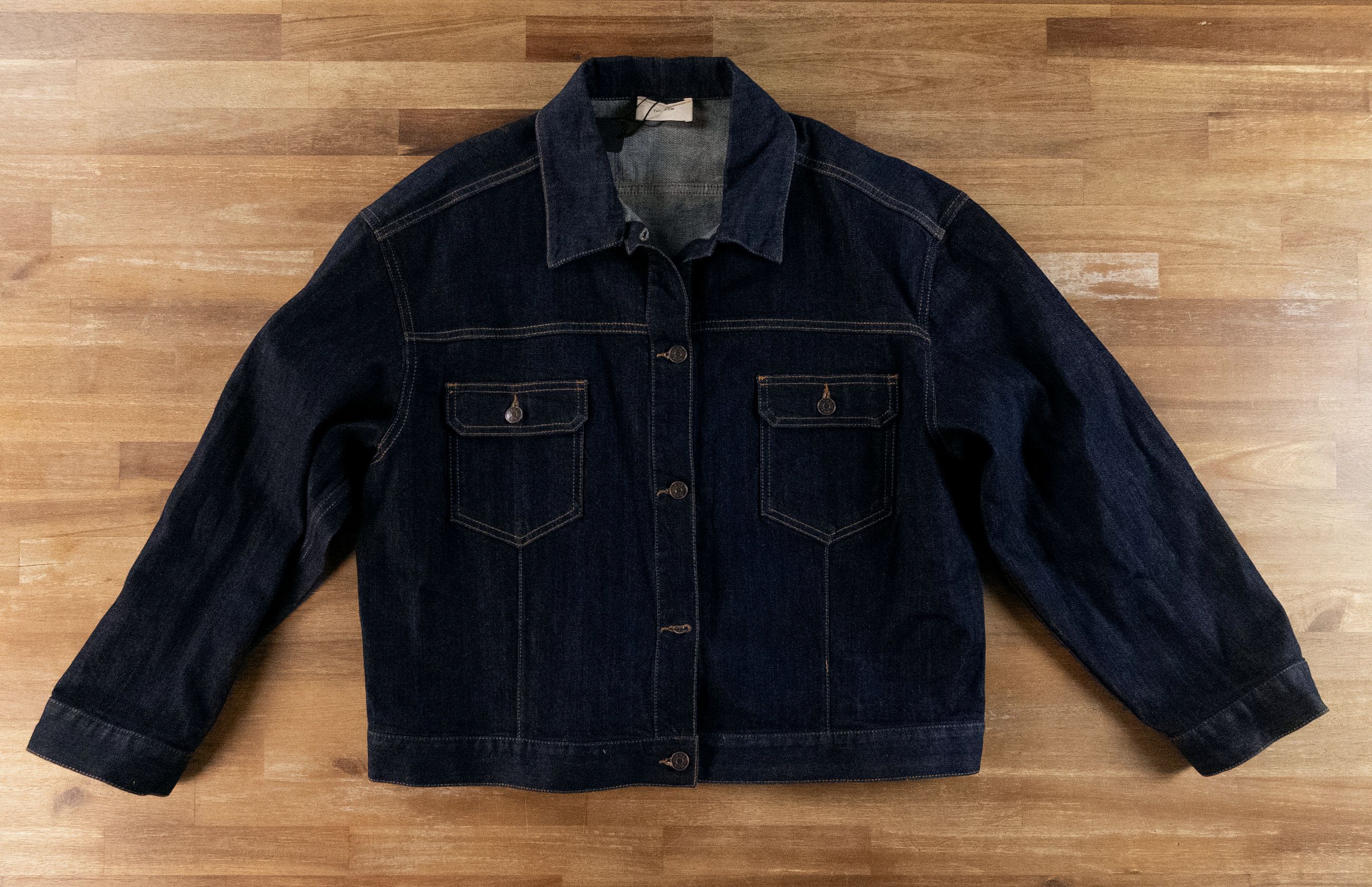 The Row THE ROW Ness navy blue oversized denim jacket Large q Size L / US 10 / IT 46 - 5 Thumbnail