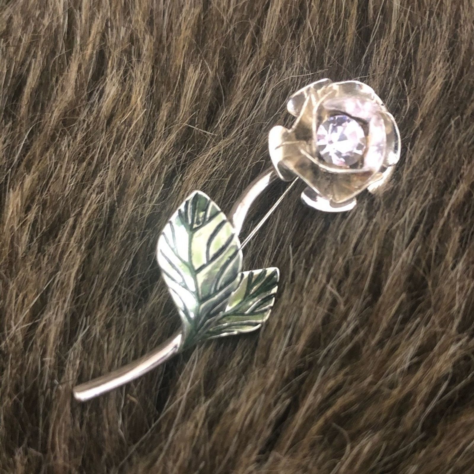 Vintage Vintage Avon silver plated rose brooch pin Size ONE SIZE - 1 Thumbnail