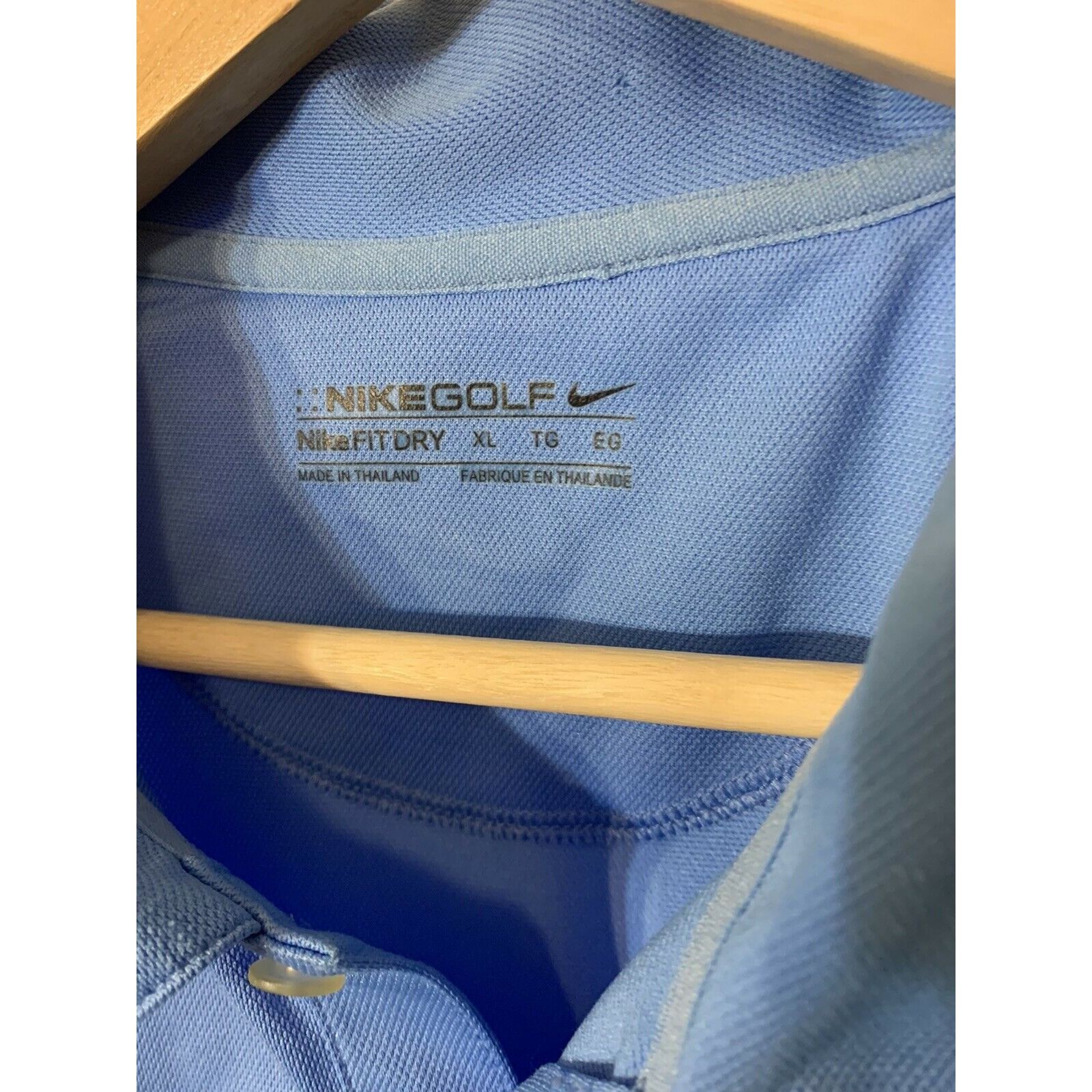 Nike NIKE GOLF Men’s Sz XL Blue Striped Polo Shirt Fit Dry Breath Size US XL / EU 56 / 4 - 2 Thumbnail