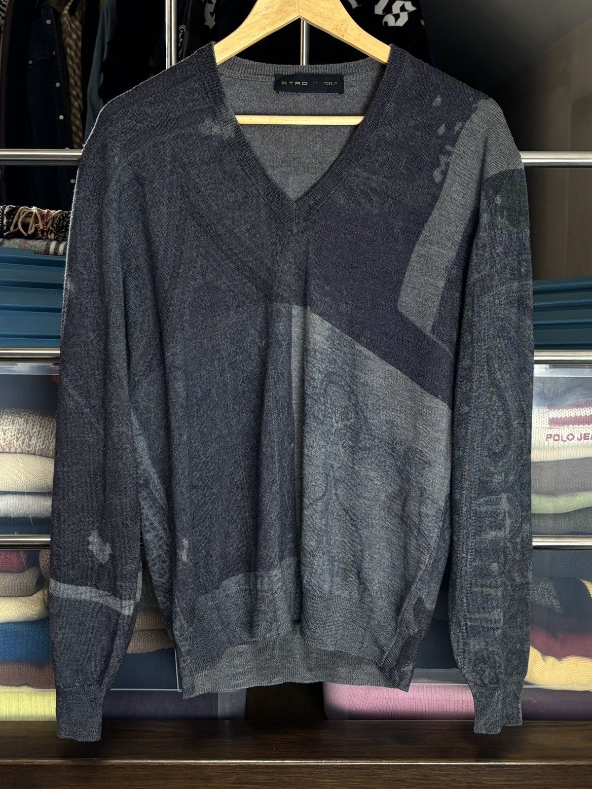 Etro Etro Abstact Print High Quality Wool Vintage Sweater Size US M / EU 48-50 / 2 - 1 Thumbnail