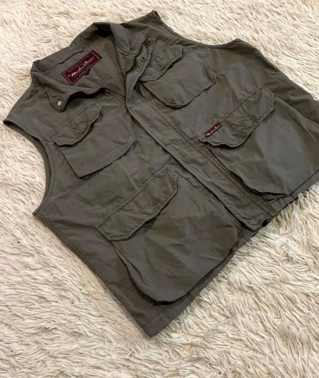 image of Vintage Marlboro Tactical Cargo Vest in Green Olive, Men's (Size Large)