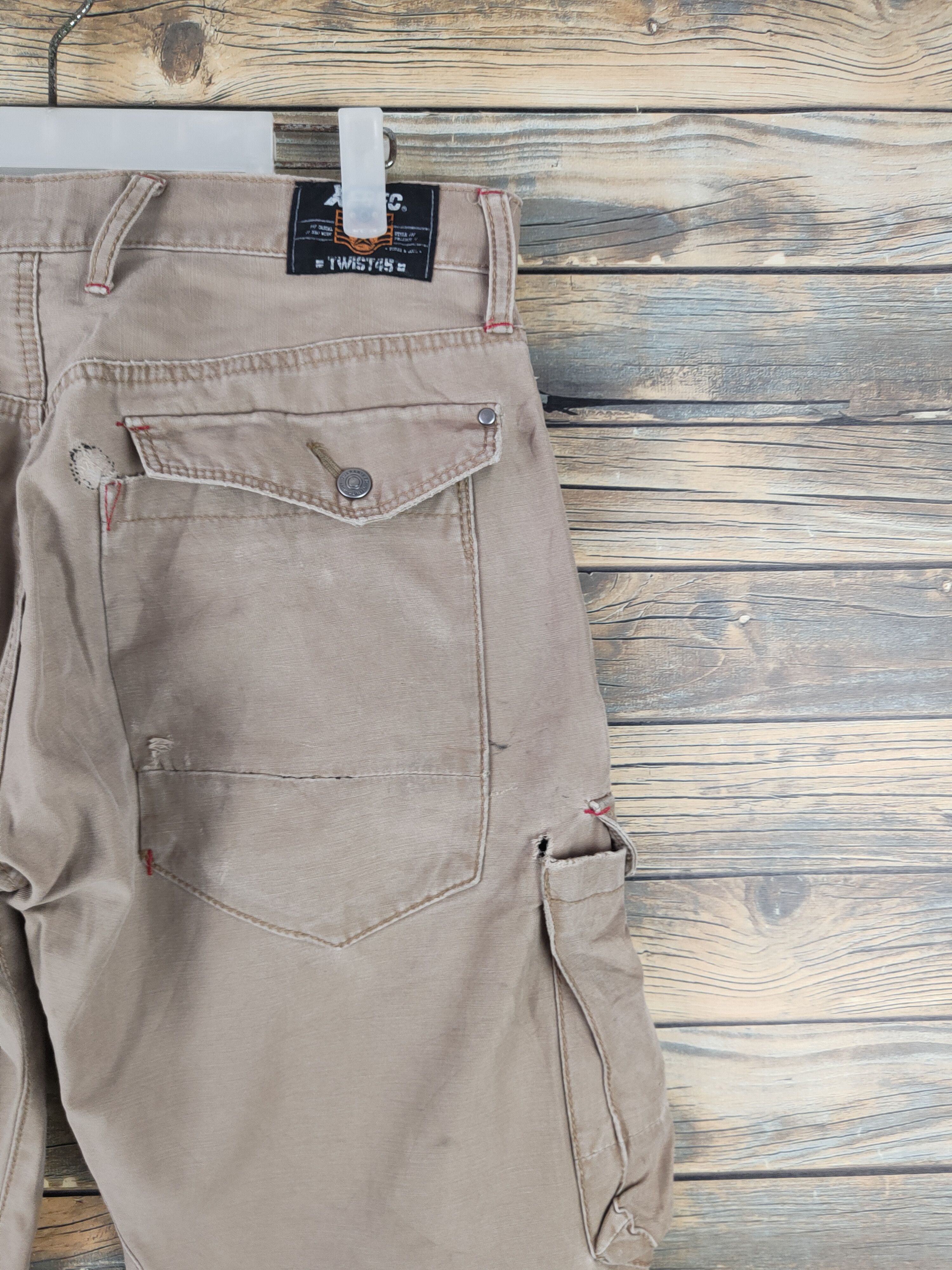 Japanese Brand DL Xebec Beige Multipocket Cargo Pants #46-077 Size US 32 / EU 48 - 10 Thumbnail