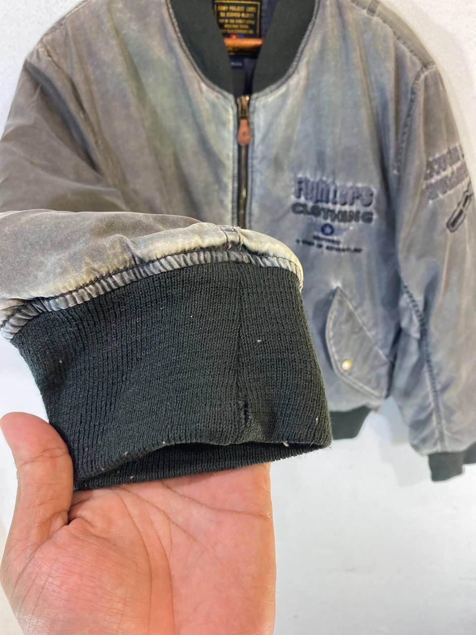 Vintage vintage bomber jacket faded style embroided Size US M / EU 48-50 / 2 - 4 Thumbnail