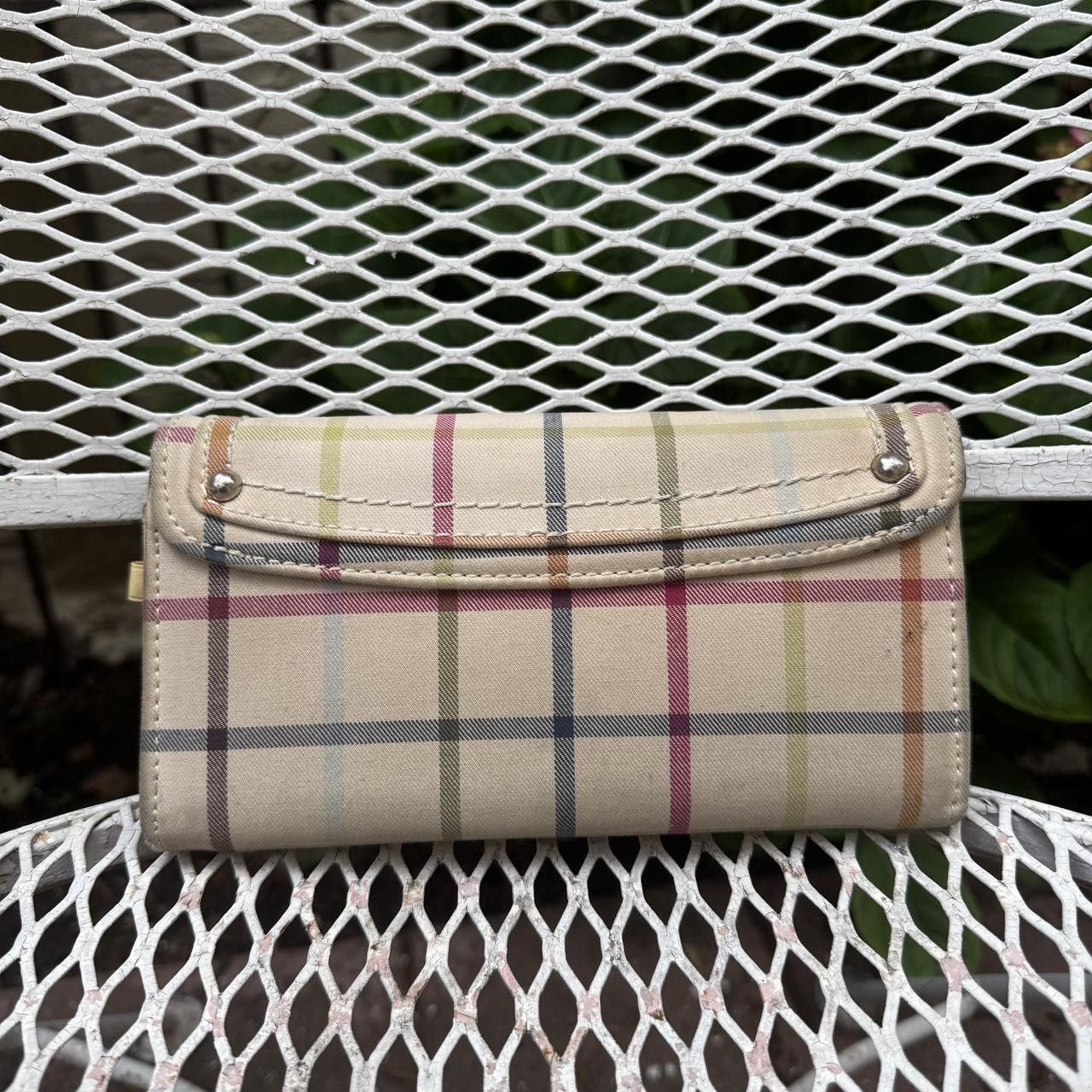 Coach Y2K Coach Colorful Plaid Turnlock Wallet Size ONE SIZE - 2 Thumbnail