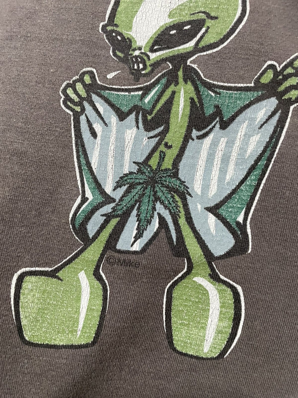 Hook-Ups × Vintage Vintage 90s Alien Ganja Marijuana Strip Tee Skate Cartoon Size US XL / EU 56 / 4 - 7 Thumbnail
