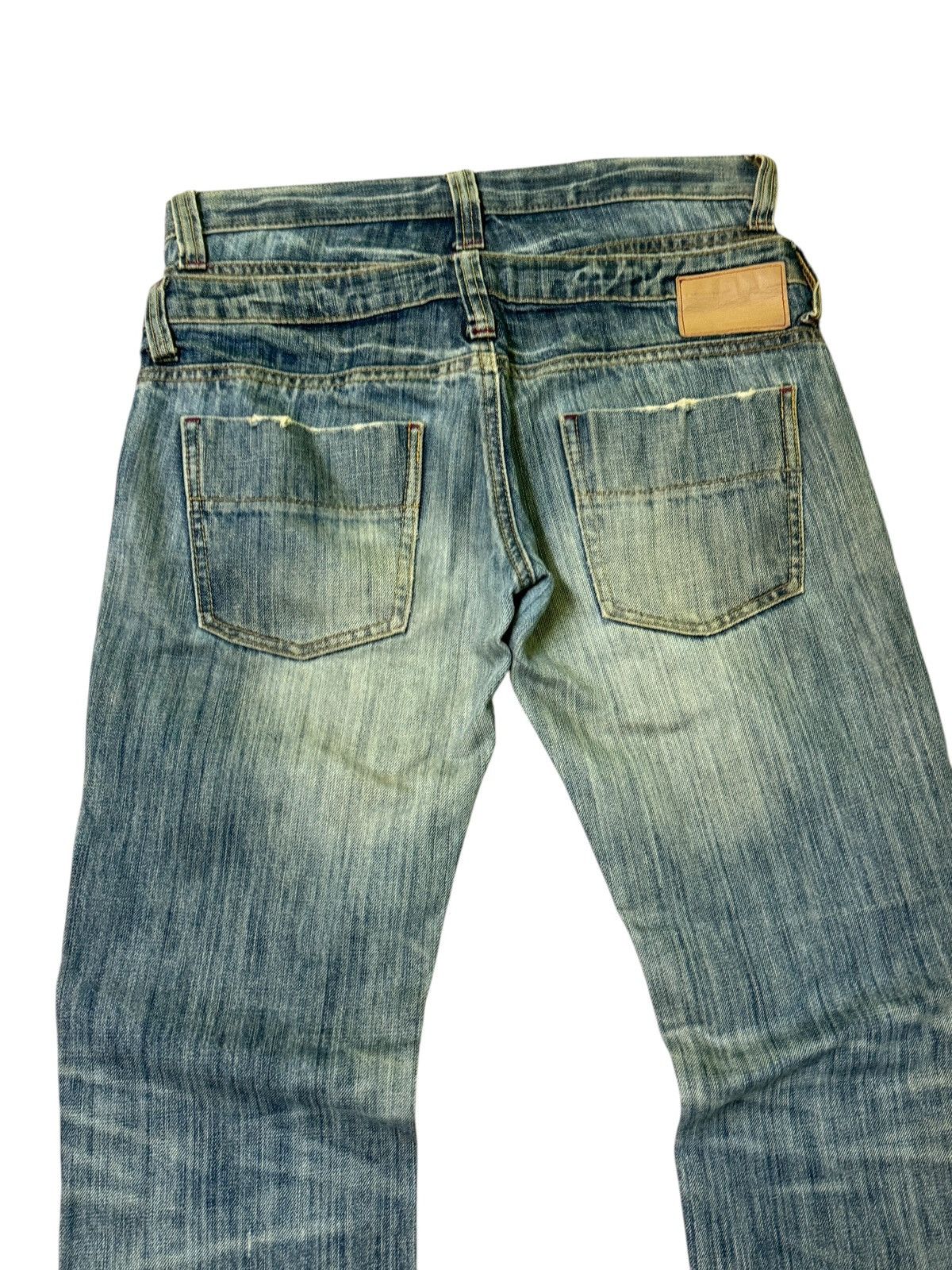 Hysteric Glamour × Japanese Brand LUCKY STORE DOUBLE WAIST JUNYAWATANBE STYLE DISTRESSED DENIM Size US 30 / EU 46 - 13 Thumbnail