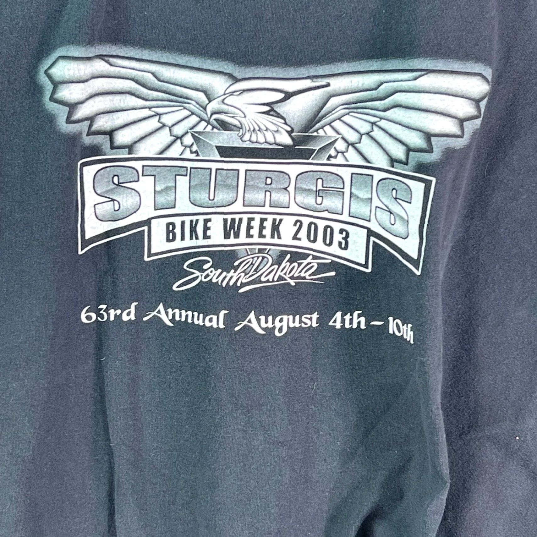 Gildan VINTAGE Gildan Sturgis 63rd Annual Bike Week 2003 Black Graphic Cut Tank Top Adult XL Motorcycle Mens Size US XL / EU 56 / 4 - 4 Thumbnail