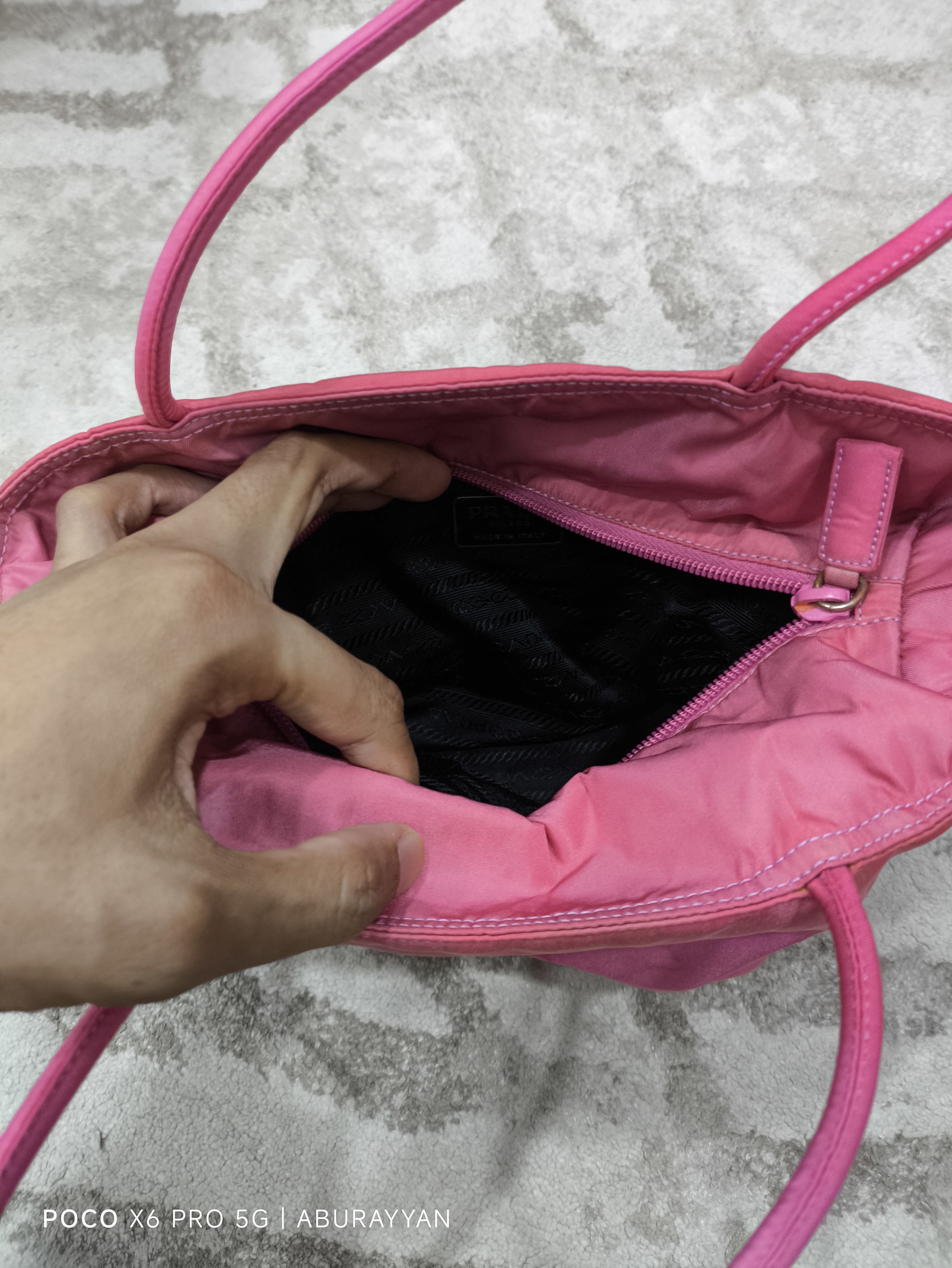 Prada Prada Pink Tessuto Nylon Tote Shoulder Bag Size ONE SIZE - 9 Thumbnail