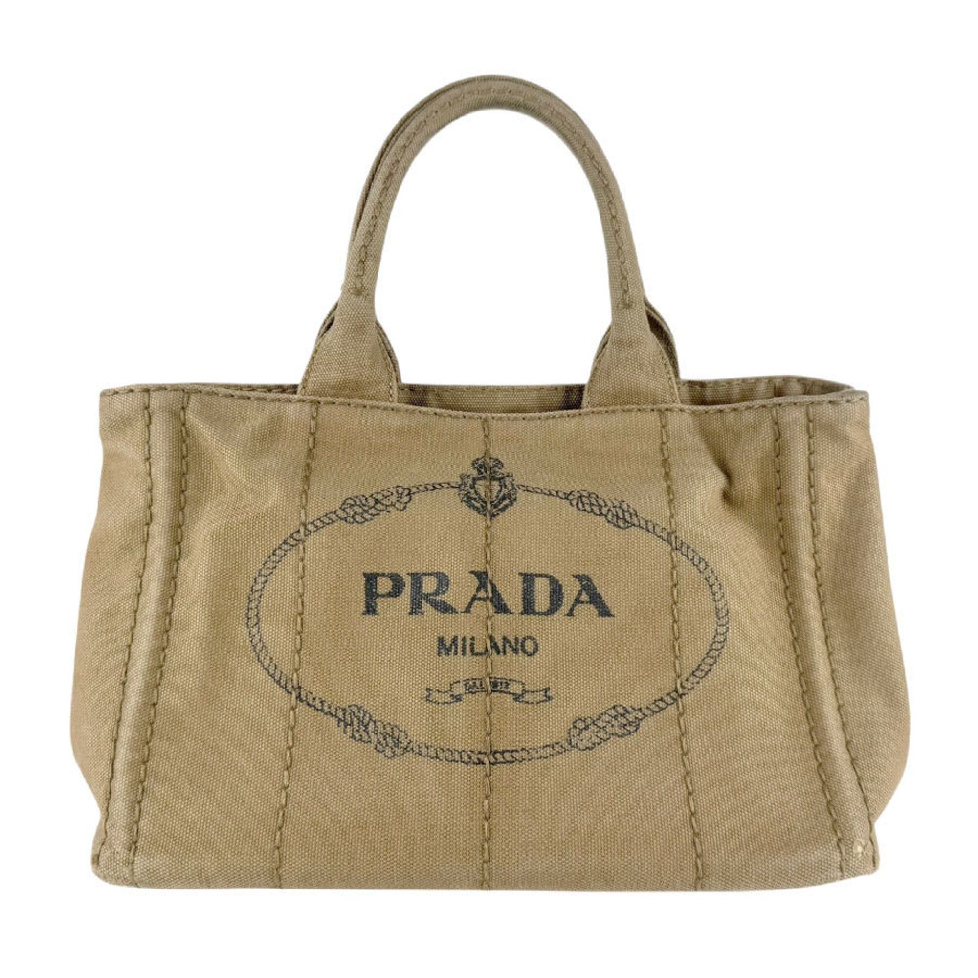 Prada Prada handbag shoulder bag Canapa canvas beige brown gold women's z9226 Size ONE SIZE - 1 Thumbnail