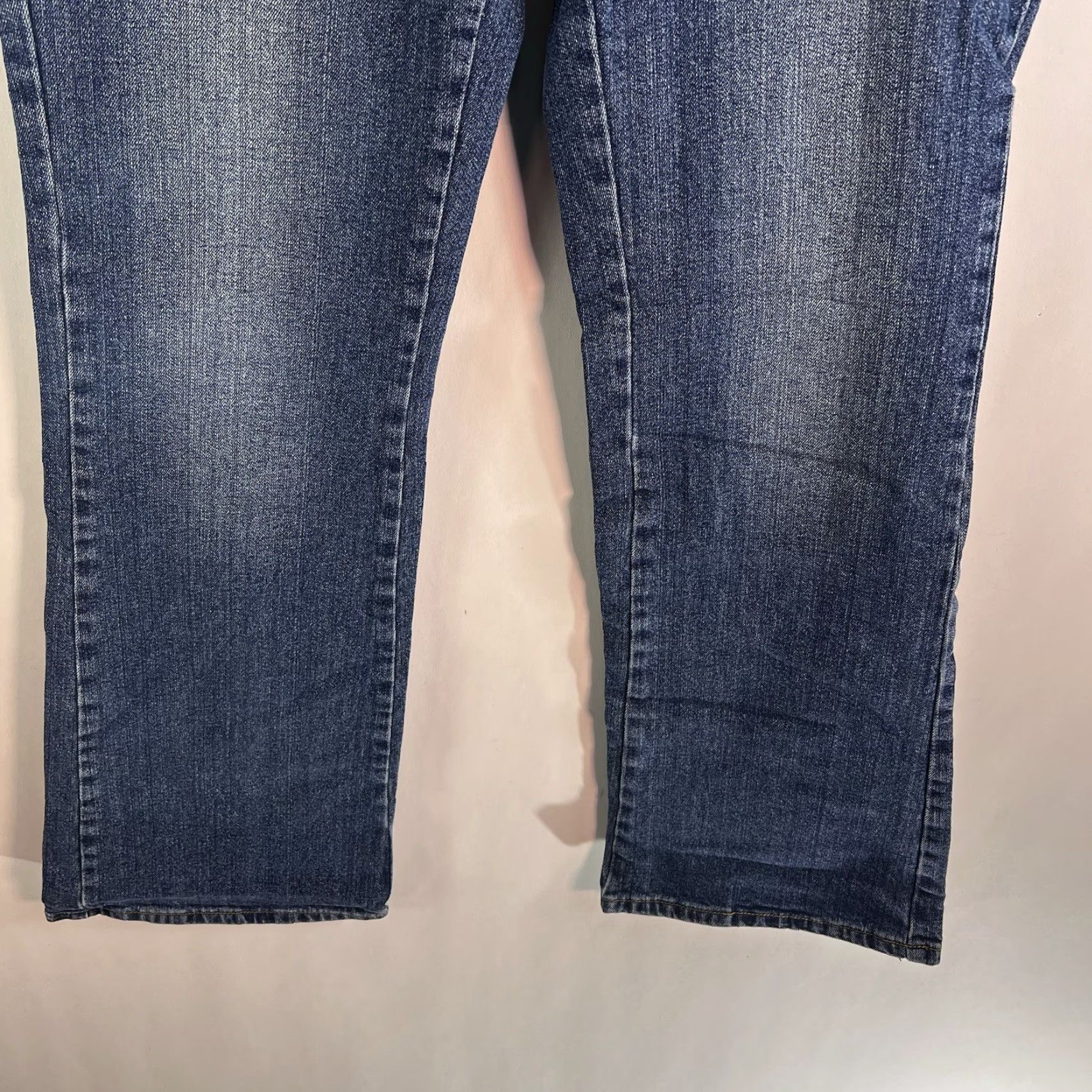 Vintage VINTAGE BISOU BISOU Women's Bootcut Jeans 12 Blue 90s Embellished Rhinestone Floral Denim Spandex Size 34" / US 12 / IT 48 - 4 Thumbnail