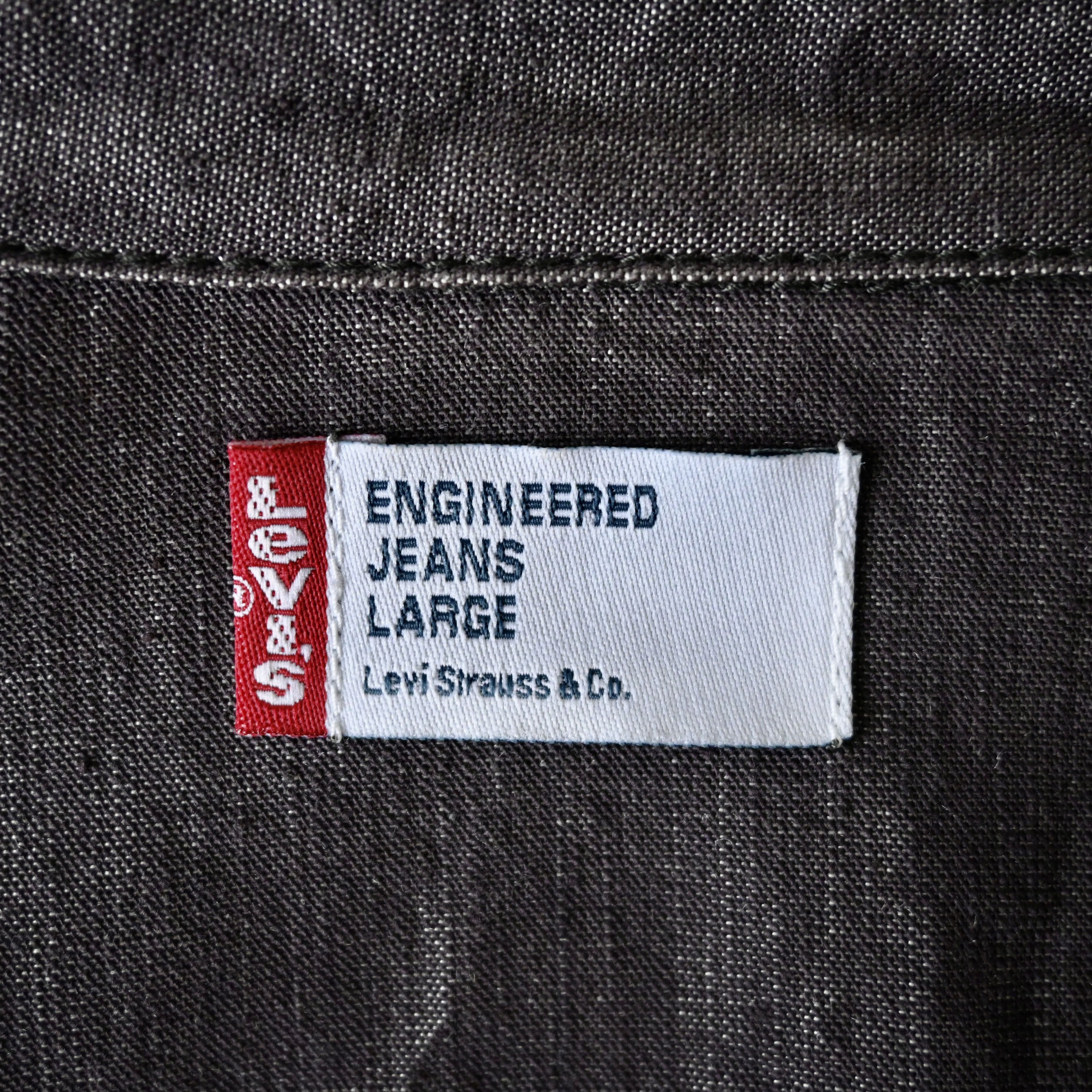 Levi's VTG 2000s Levi's ENGINEERED JEANS cotton linen work shirt Size US L / EU 52-54 / 3 - 17 Thumbnail