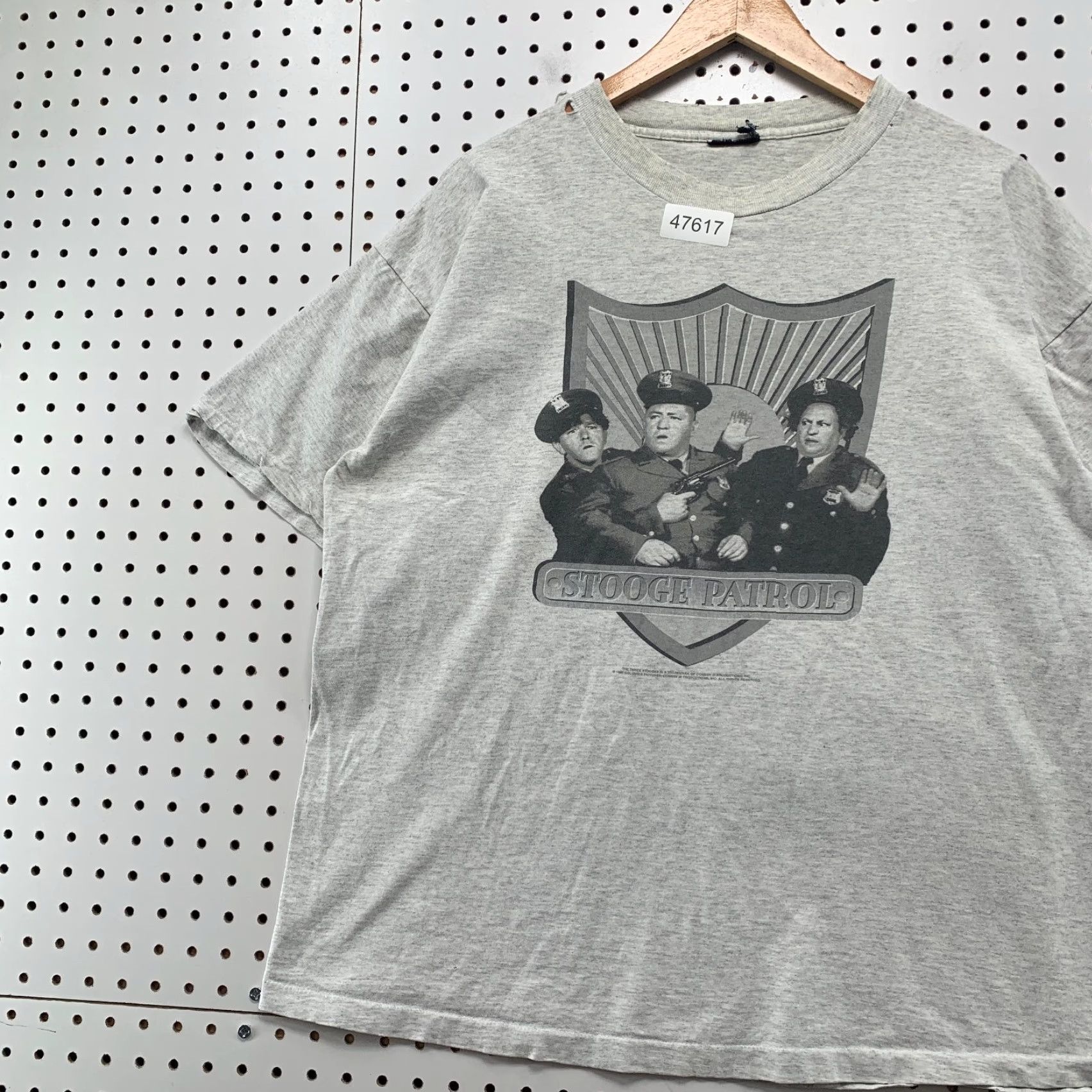 Vintage Vintage 3 Stooges Shirt Mens XL Gray Stooge Police Patrol USA Shirt Size US XL / EU 56 / 4 - 4 Thumbnail
