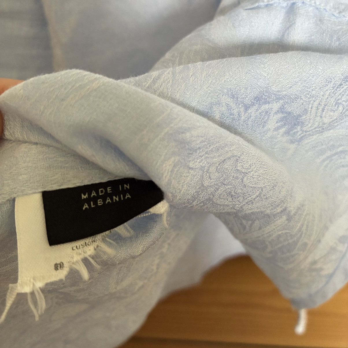 Etro Etro Milano Light Blue Tonal Paisley Jacquard Shirt-Slim Fit Size US XS / EU 42 / 0 - 9 Thumbnail