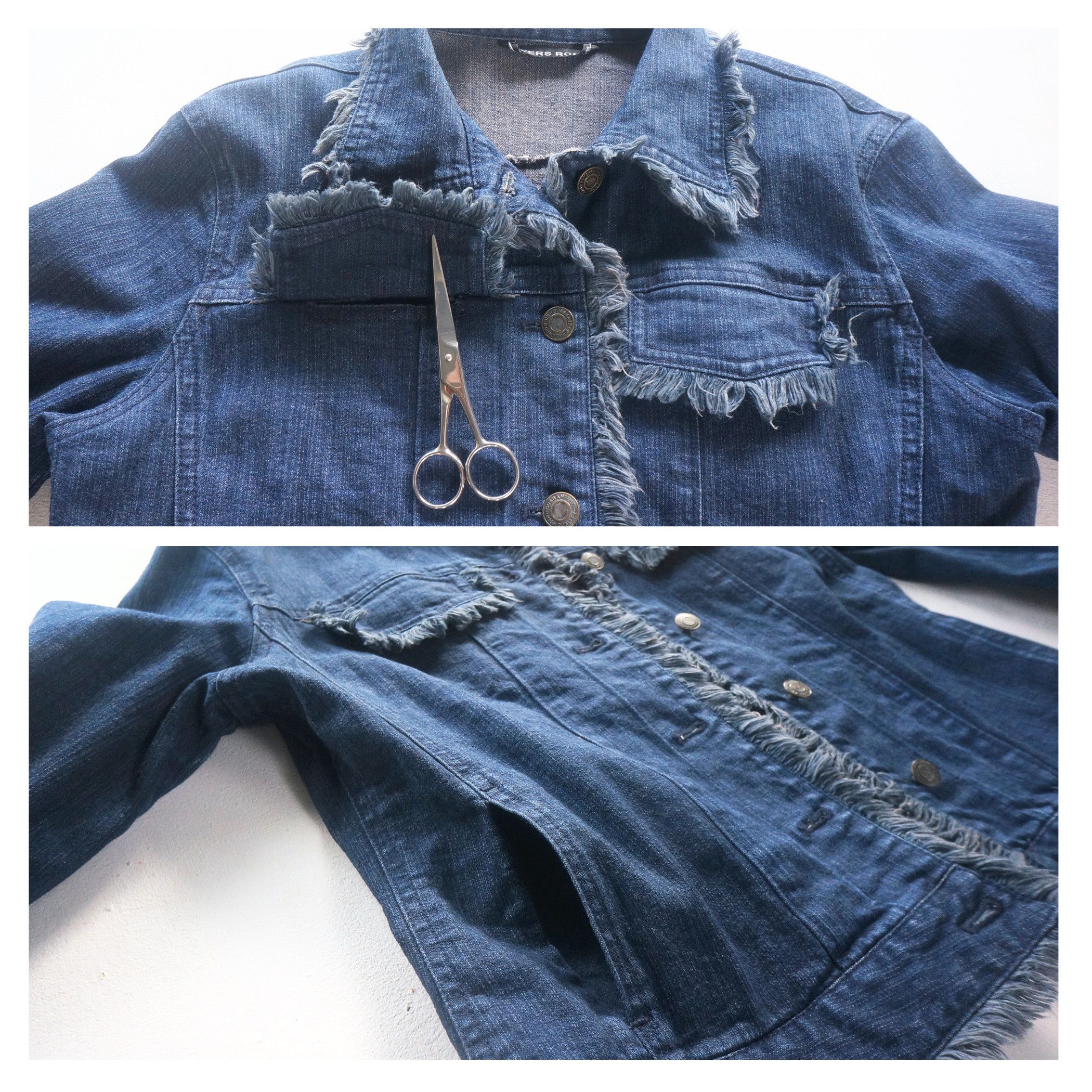 Japanese Brand Ayers Rock Dark Blue Fringe Denim Jacket Size M / US 6-8 / IT 42-44 - 4 Thumbnail