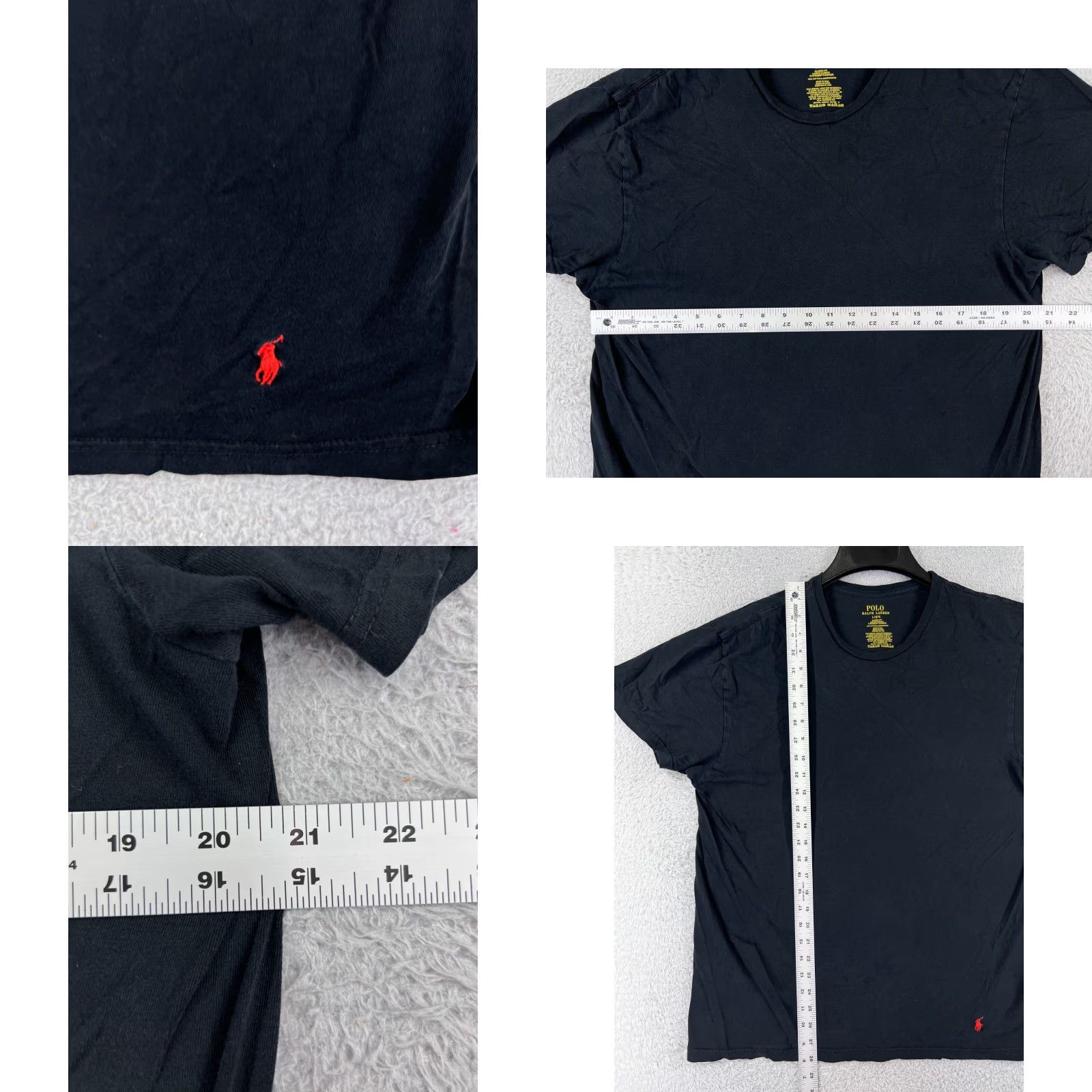 Ralph Lauren Ralph Lauren Men's Shirt Large Black Cotton Blend Crew Neck Short Sleeve Polo Classic Sports Size US L / EU 52-54 / 3 - 8 Thumbnail