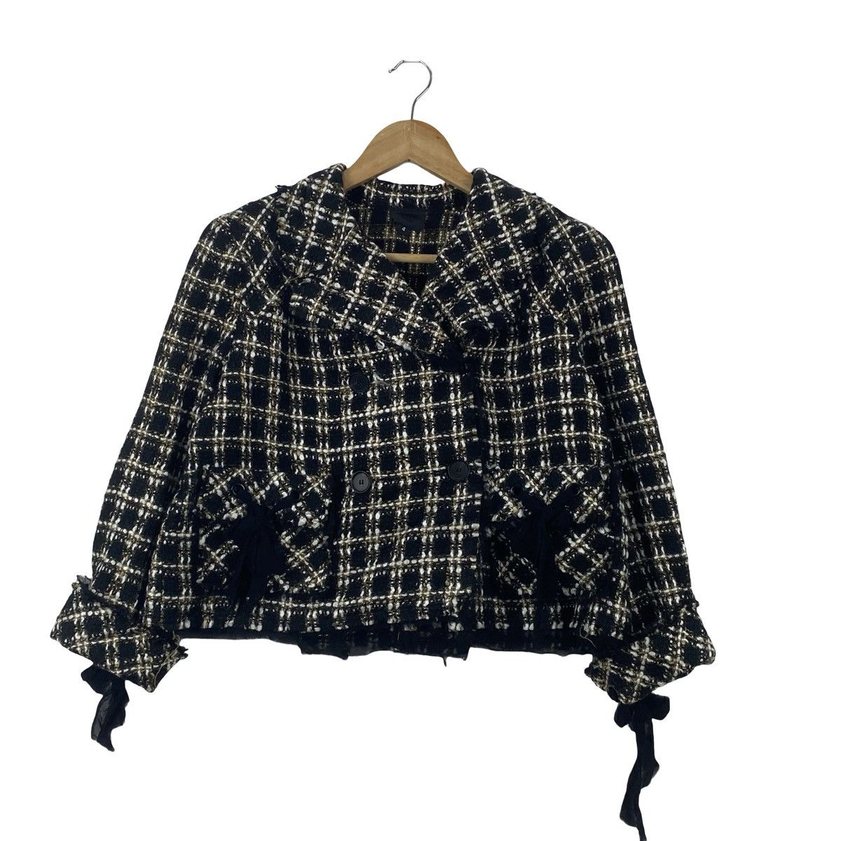 Vintage Vintage JOSEPHINE CHAUS Tweed Cropped Jacket Size S / US 4 / IT 40 - 5 Thumbnail