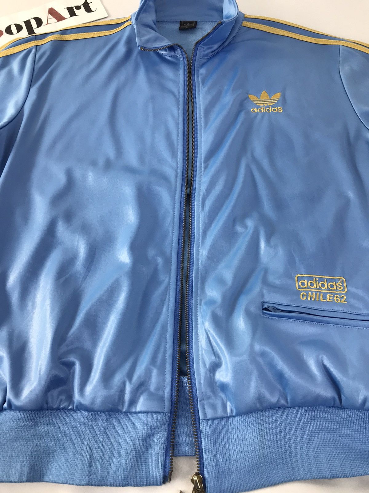 Adidas × Vintage Vintage Sweater Adidas Chile 62 Zipper Style Size US L / EU 52-54 / 3 - 7 Thumbnail