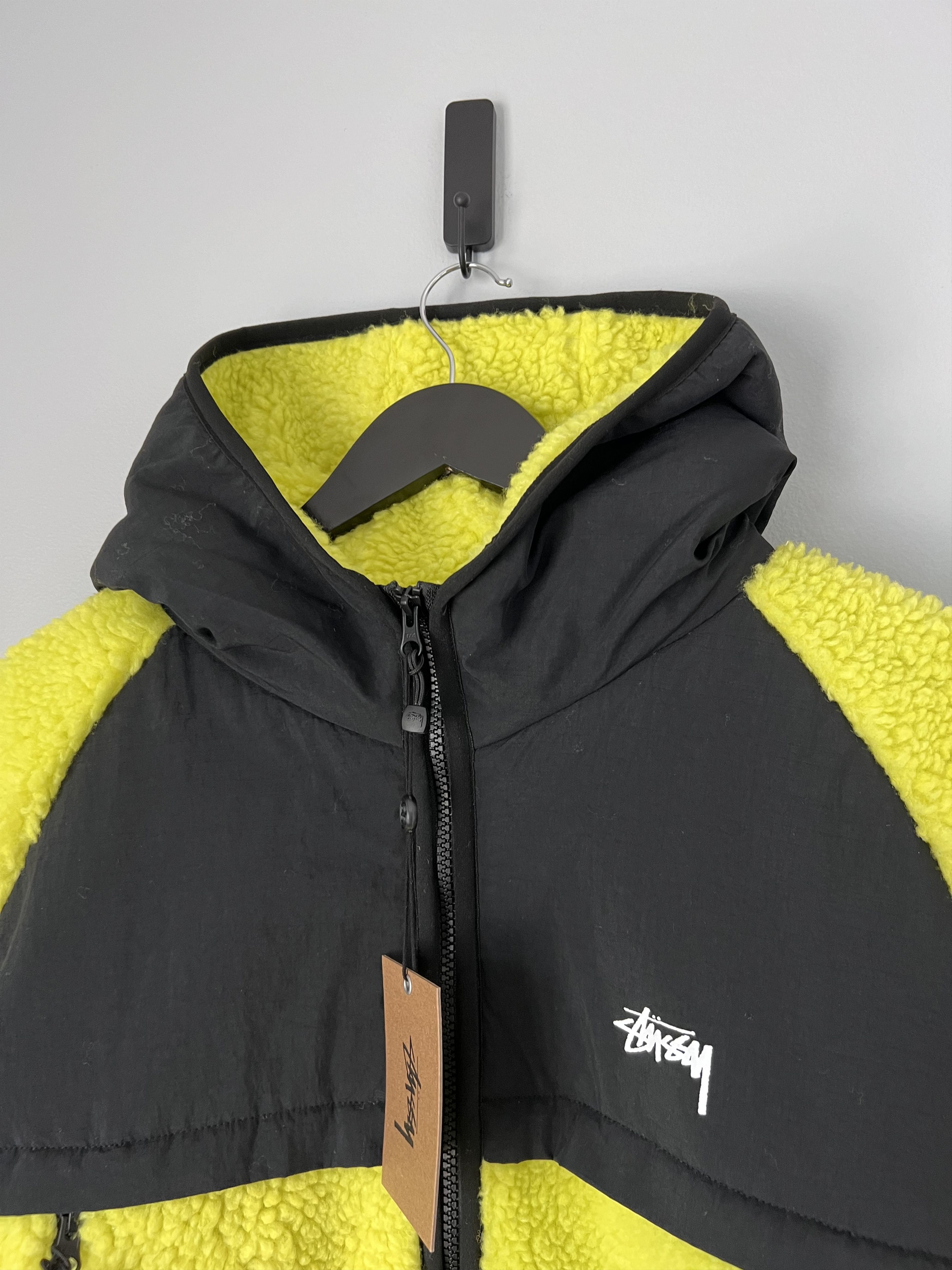Stussy Stussy Sherpa Paneled Hooded Jacket in Lime Size US XL / EU 56 / 4 - 2 Thumbnail