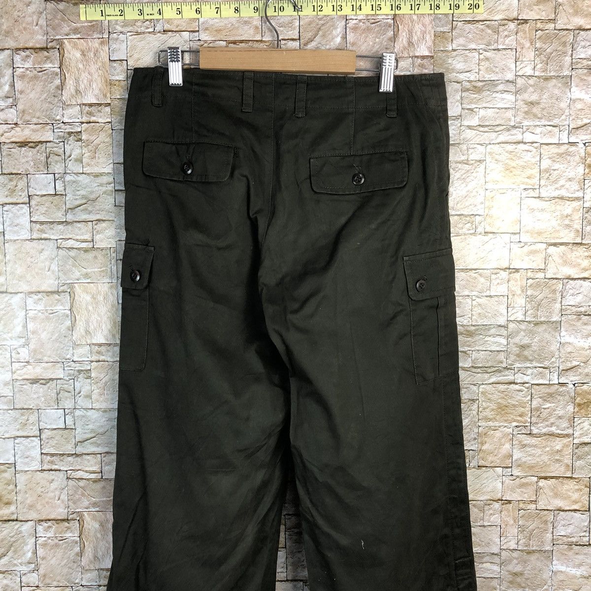 Japanese Brand Human Woman Green Cargo Multipocket Pants #A161 Size 29" - 13 Thumbnail