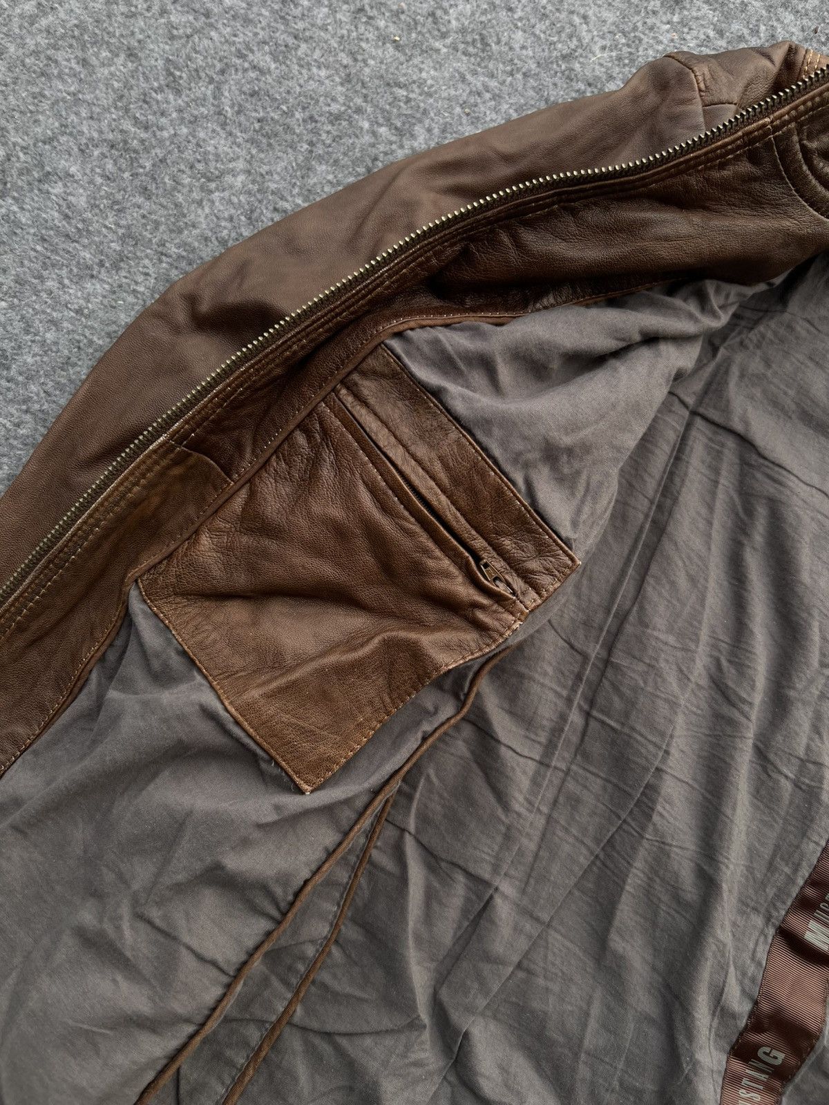 Mustang Vintage Mustang brown Leather jacket 90s / oryginal / old / Size US XXL / EU 58 / 5 - 7 Thumbnail